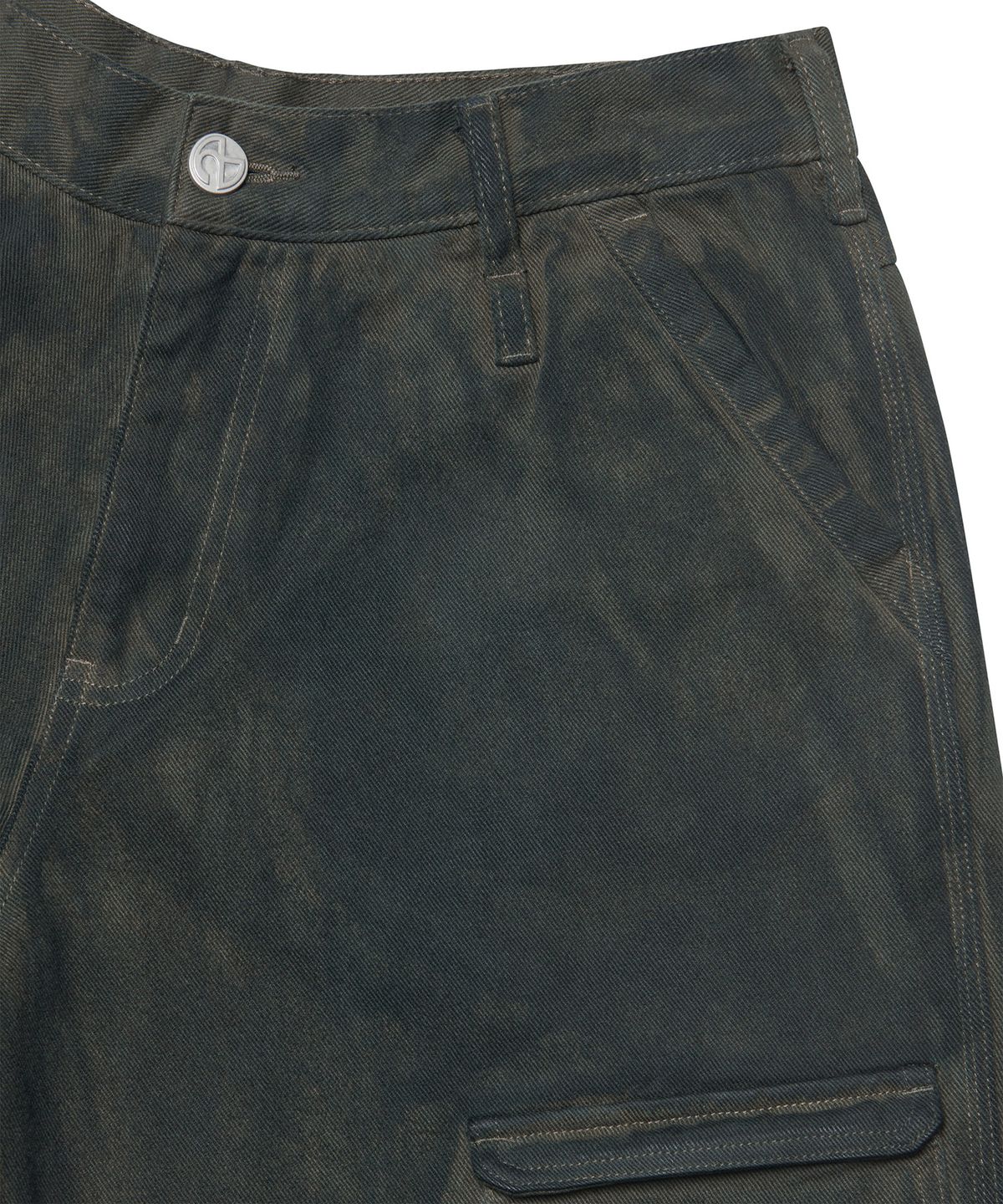 노매뉴얼(NOMANUAL) PAINTED CARGO PANTS - CHARCOAL