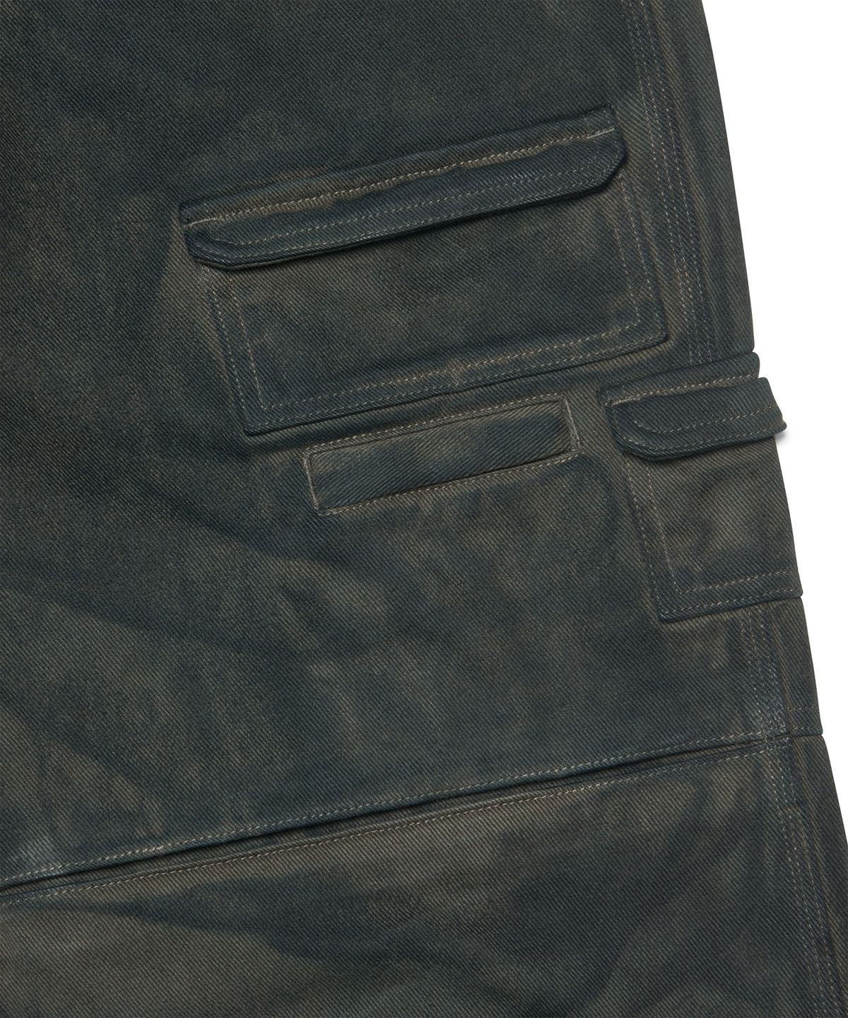 노매뉴얼(NOMANUAL) PAINTED CARGO PANTS - CHARCOAL