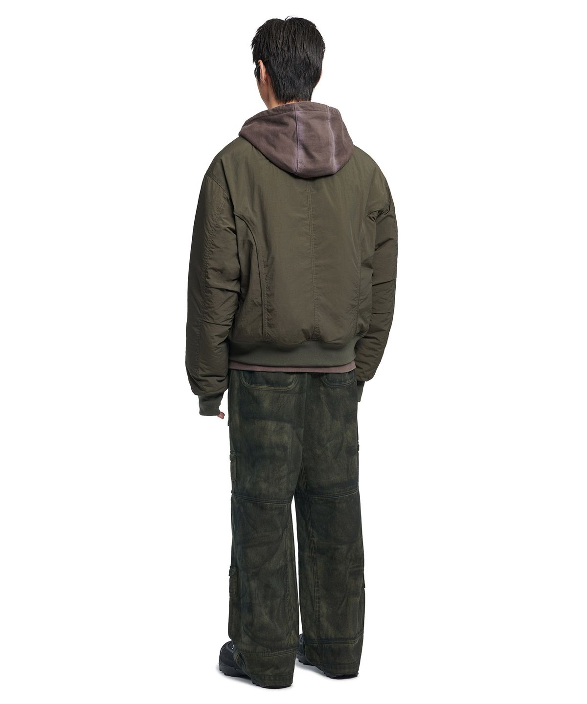 노매뉴얼(NOMANUAL) PAINTED CARGO PANTS - KHAKI