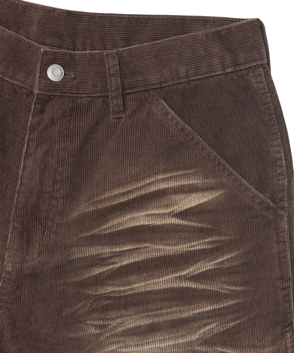 노매뉴얼(NOMANUAL) DOUBLE KNEE CORDUROY PANTS - WASHED BROWN