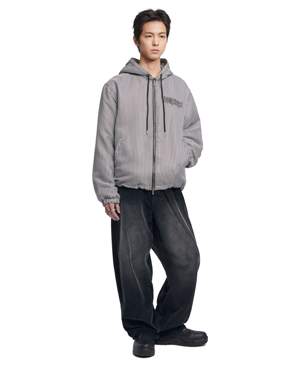 노매뉴얼(NOMANUAL) V.W CORDUROY PANTS - WASHED BLACK