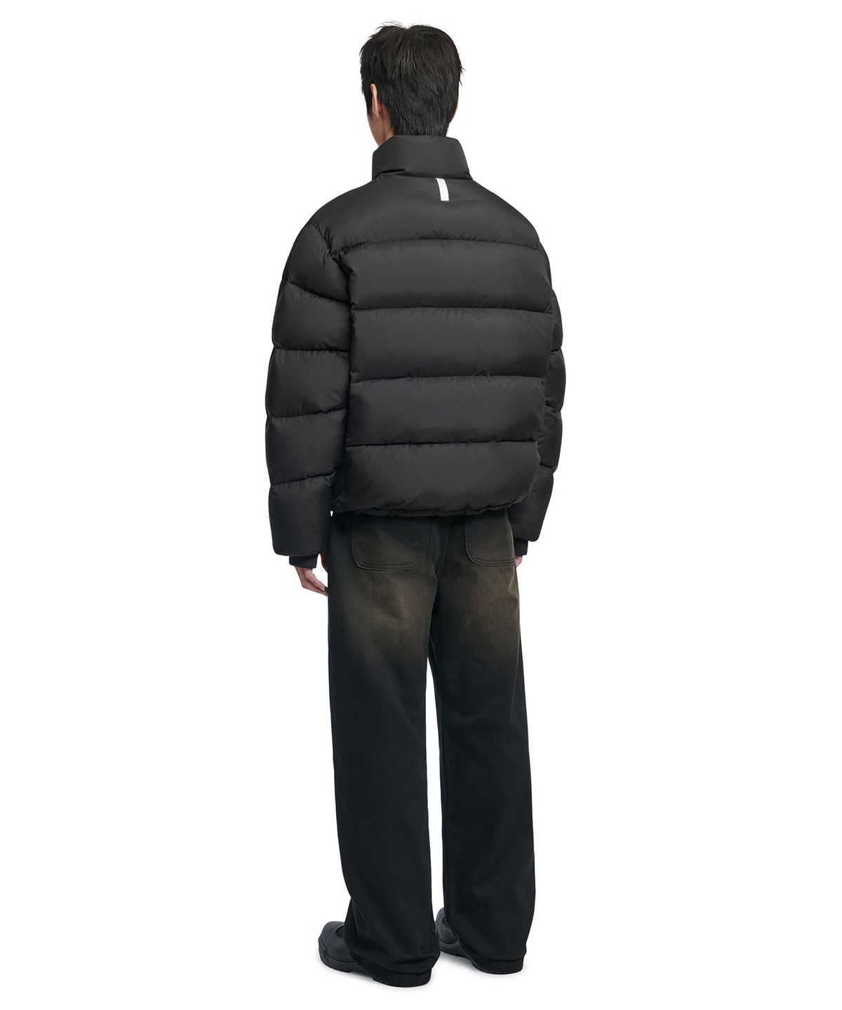 노매뉴얼(NOMANUAL) ROOMY LOOSE WASHED PANTS - WASHED BLACK