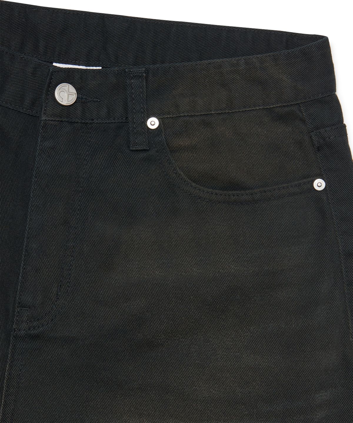 노매뉴얼(NOMANUAL) ROOMY LOOSE WASHED PANTS - WASHED BLACK