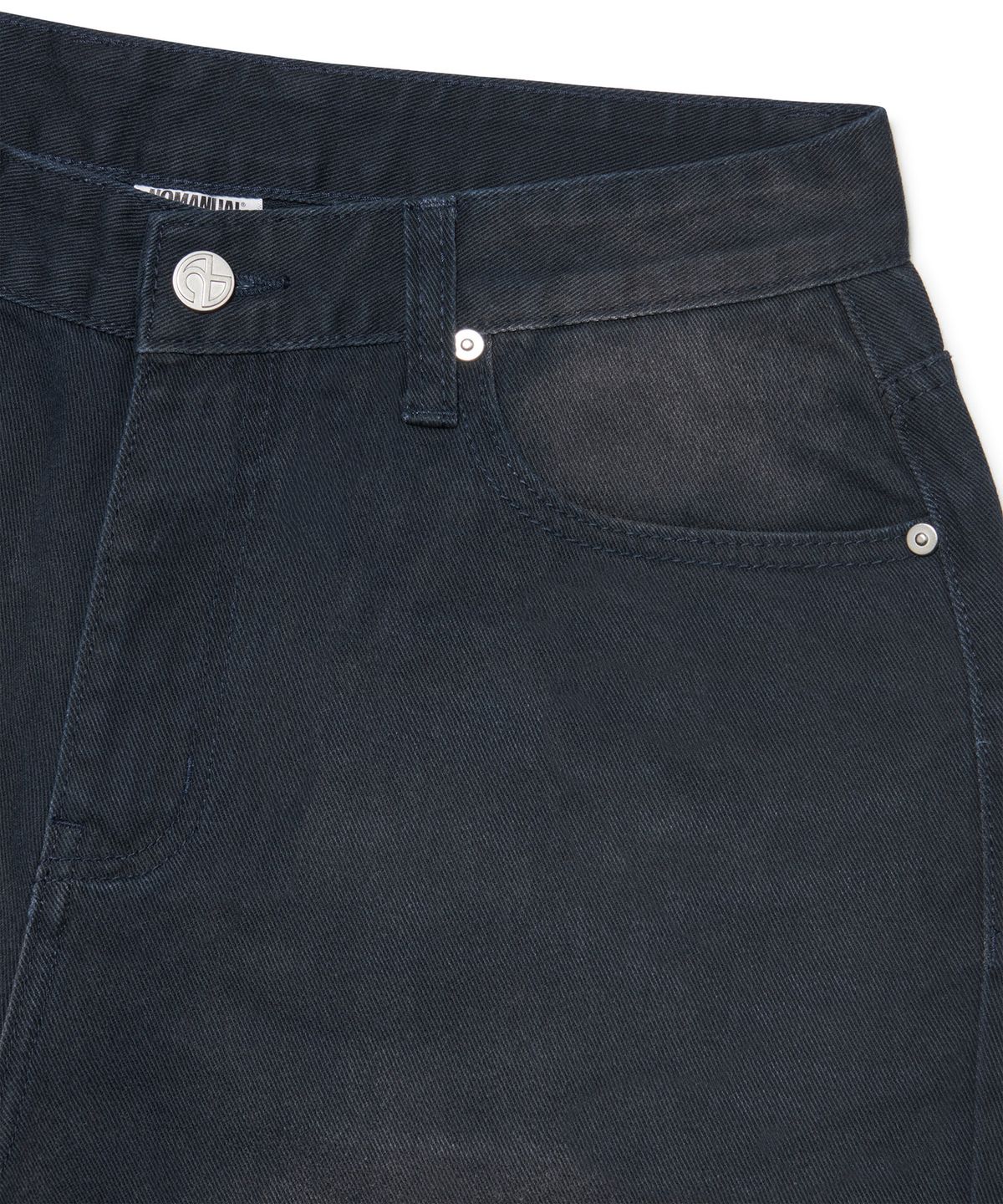 노매뉴얼(NOMANUAL) ROOMY LOOSE WASHED PANTS - WASHED BLUE