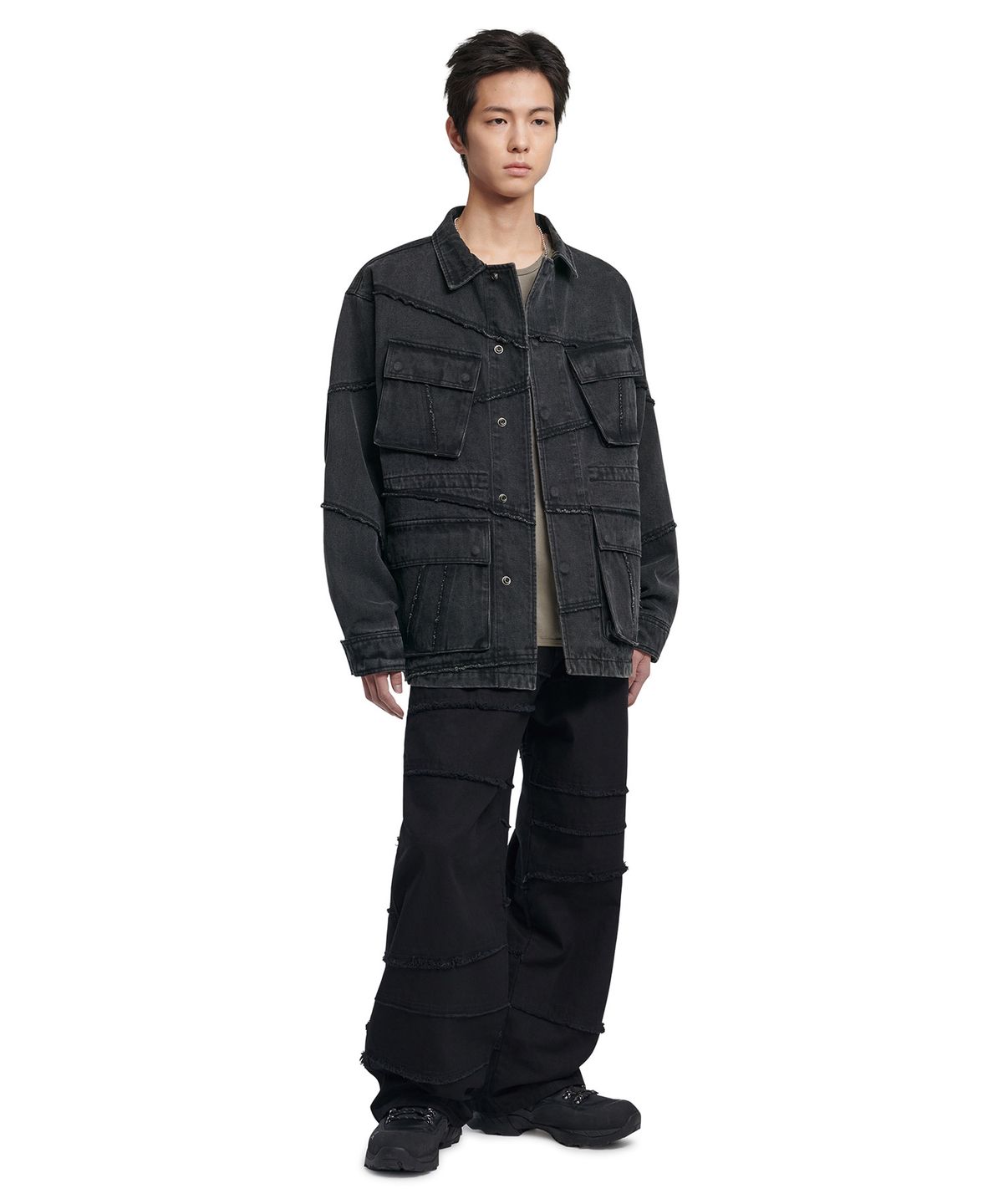 노매뉴얼(NOMANUAL) ROUGH DIVISION PANTS - BLACK