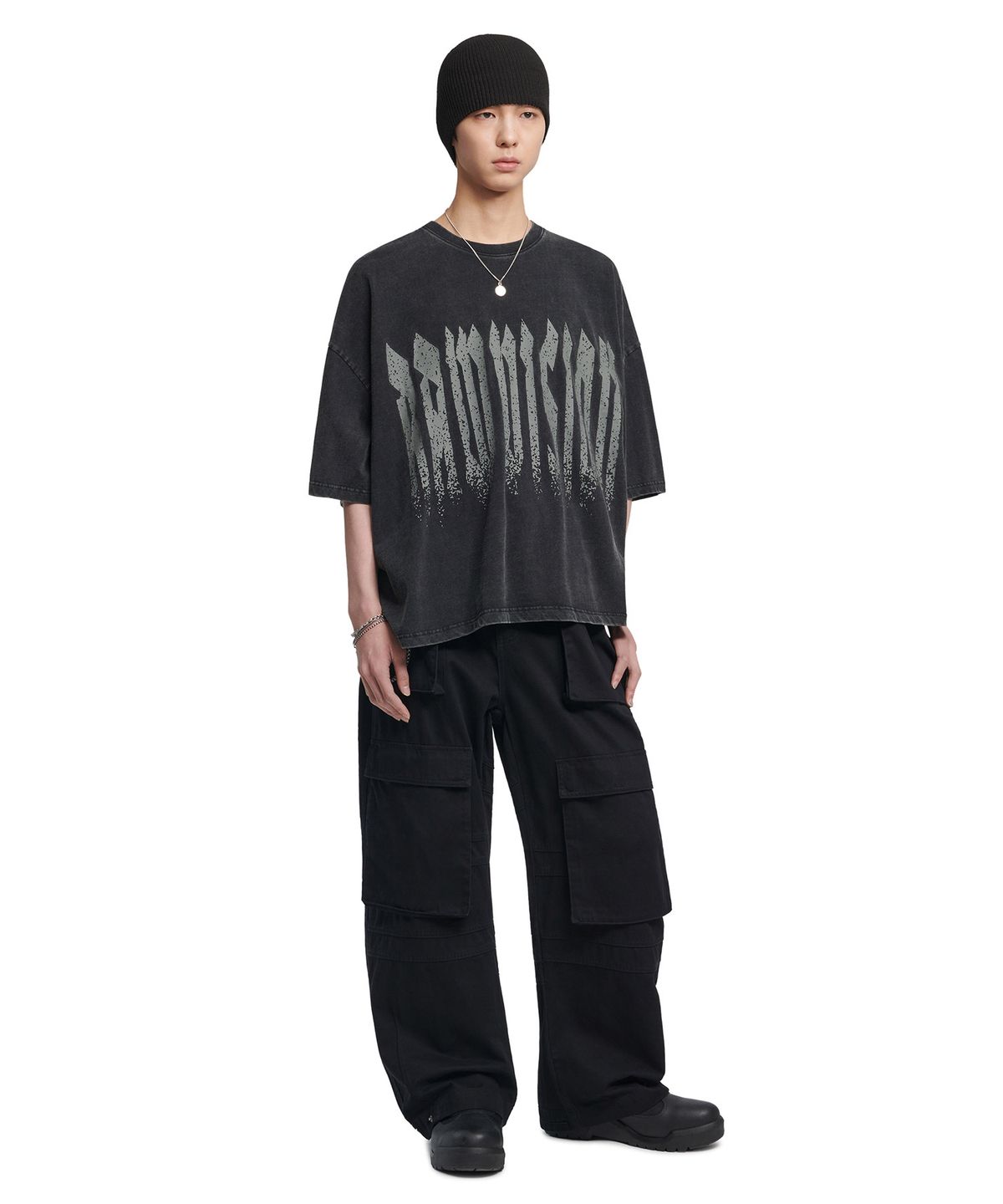노매뉴얼(NOMANUAL) PENTRUM CARGO PANTS - WASHED BLACK