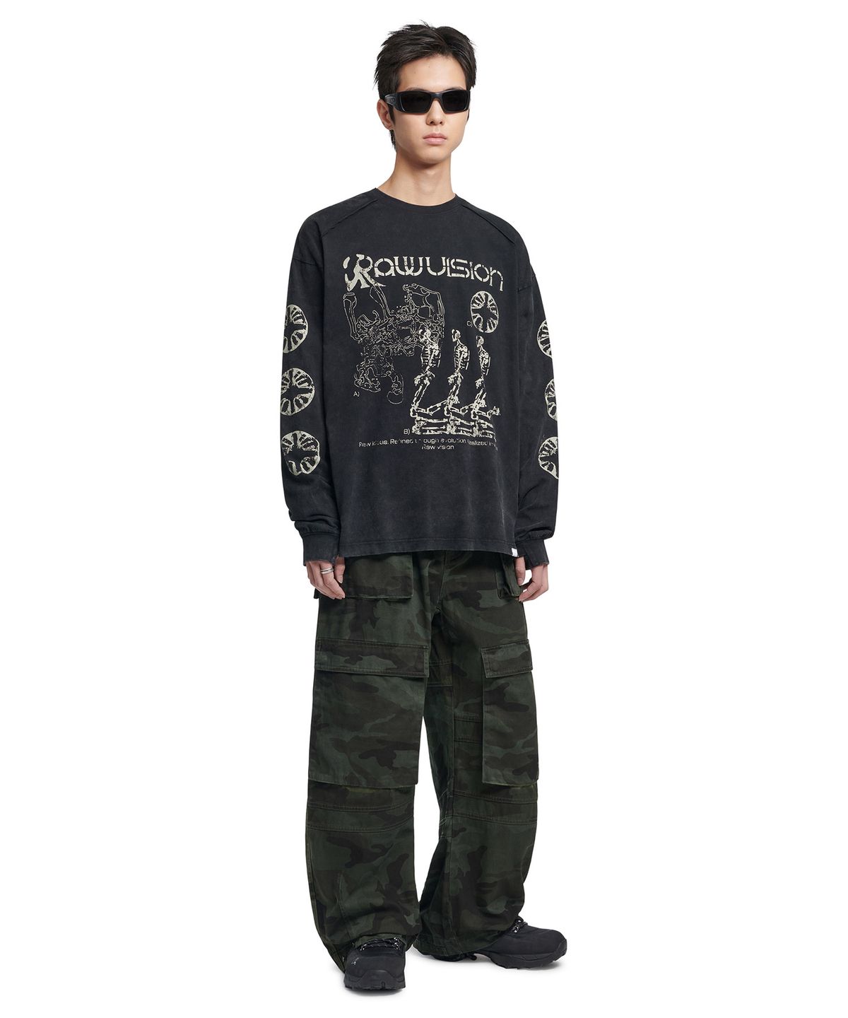 노매뉴얼(NOMANUAL) PENTRUM CARGO PANTS - DYED CAMOUFLAGE