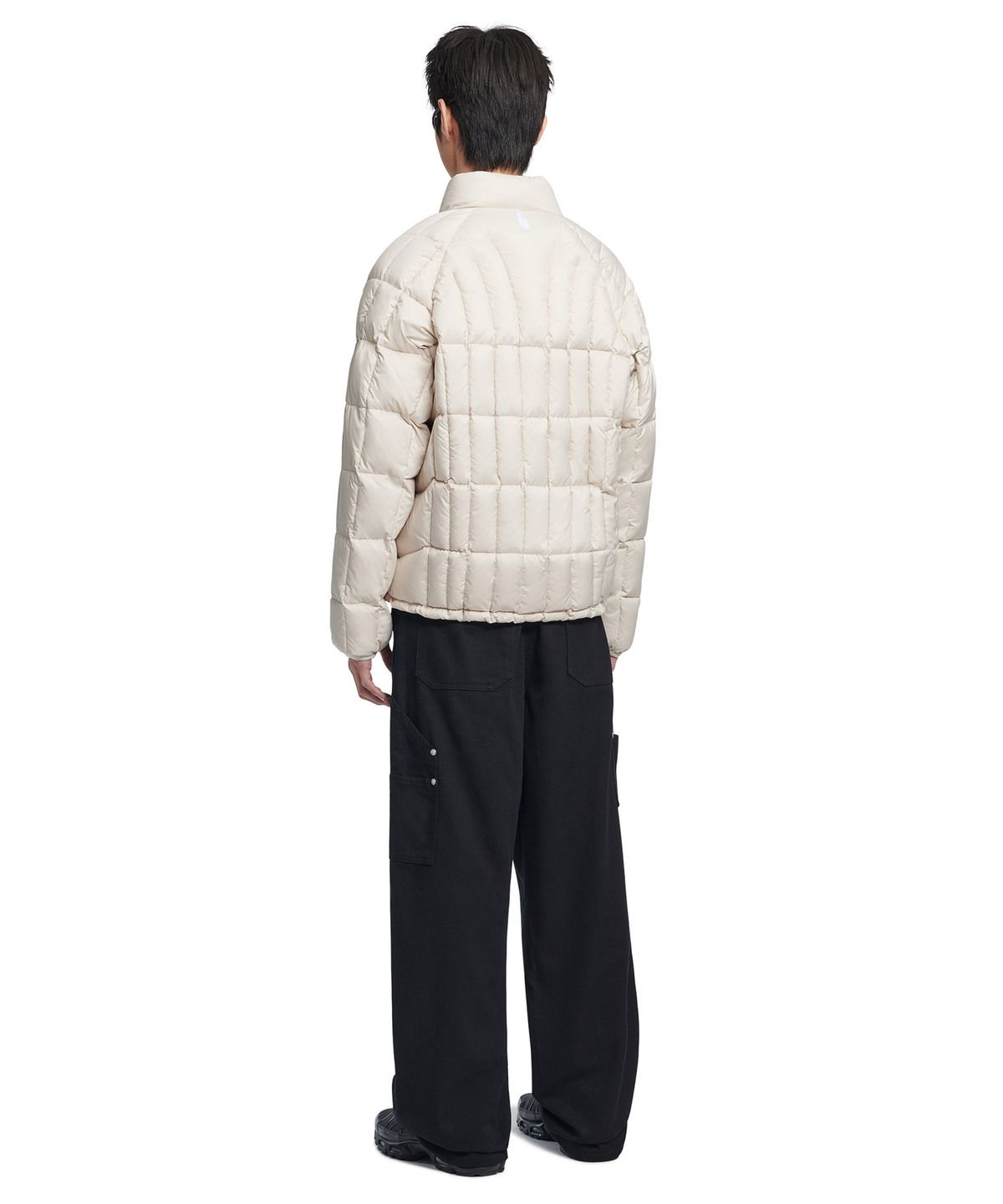 노매뉴얼(NOMANUAL) DIVIDED DOUBLE KNEE PANTS - BLACK