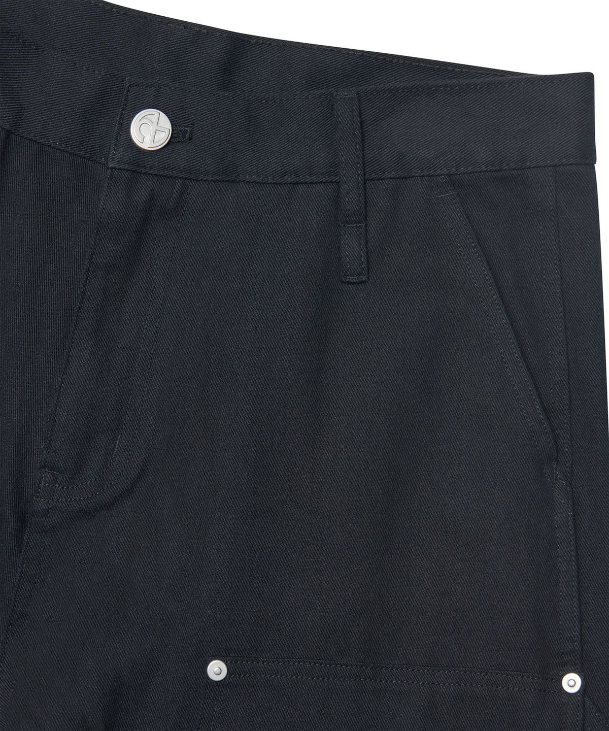 노매뉴얼(NOMANUAL) DIVIDED DOUBLE KNEE PANTS - BLACK