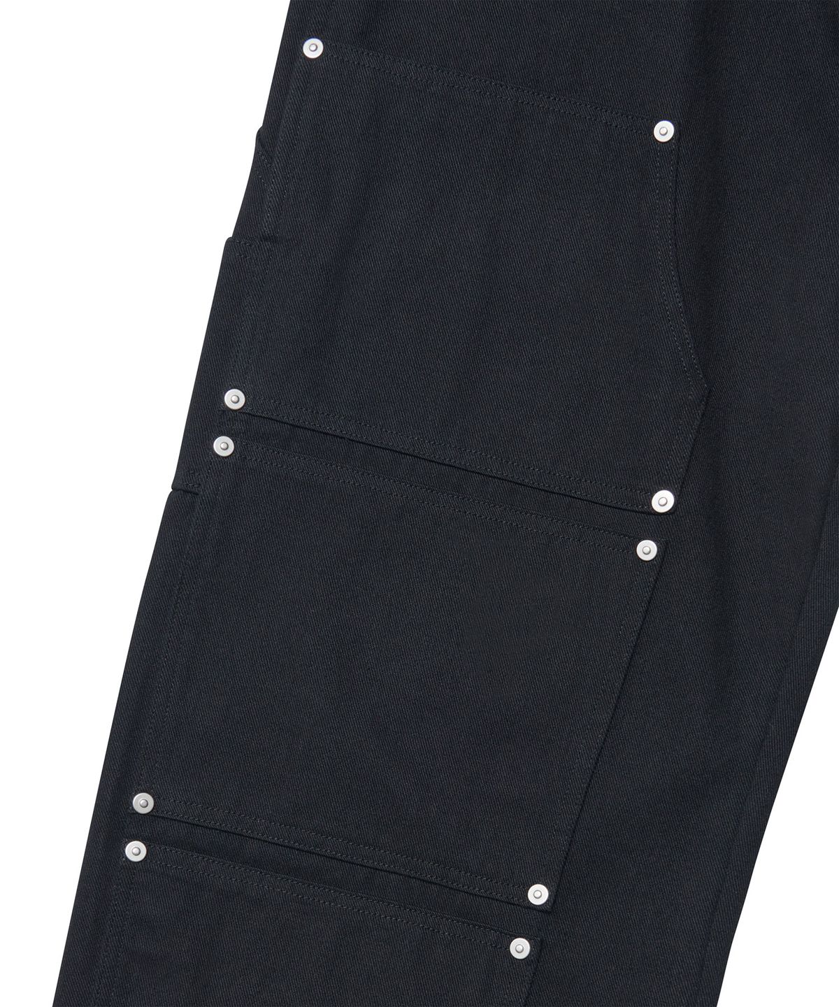 노매뉴얼(NOMANUAL) DIVIDED DOUBLE KNEE PANTS - BLACK