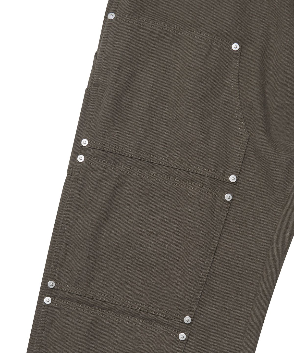 노매뉴얼(NOMANUAL) DIVIDED DOUBLE KNEE PANTS - CHARCOAL