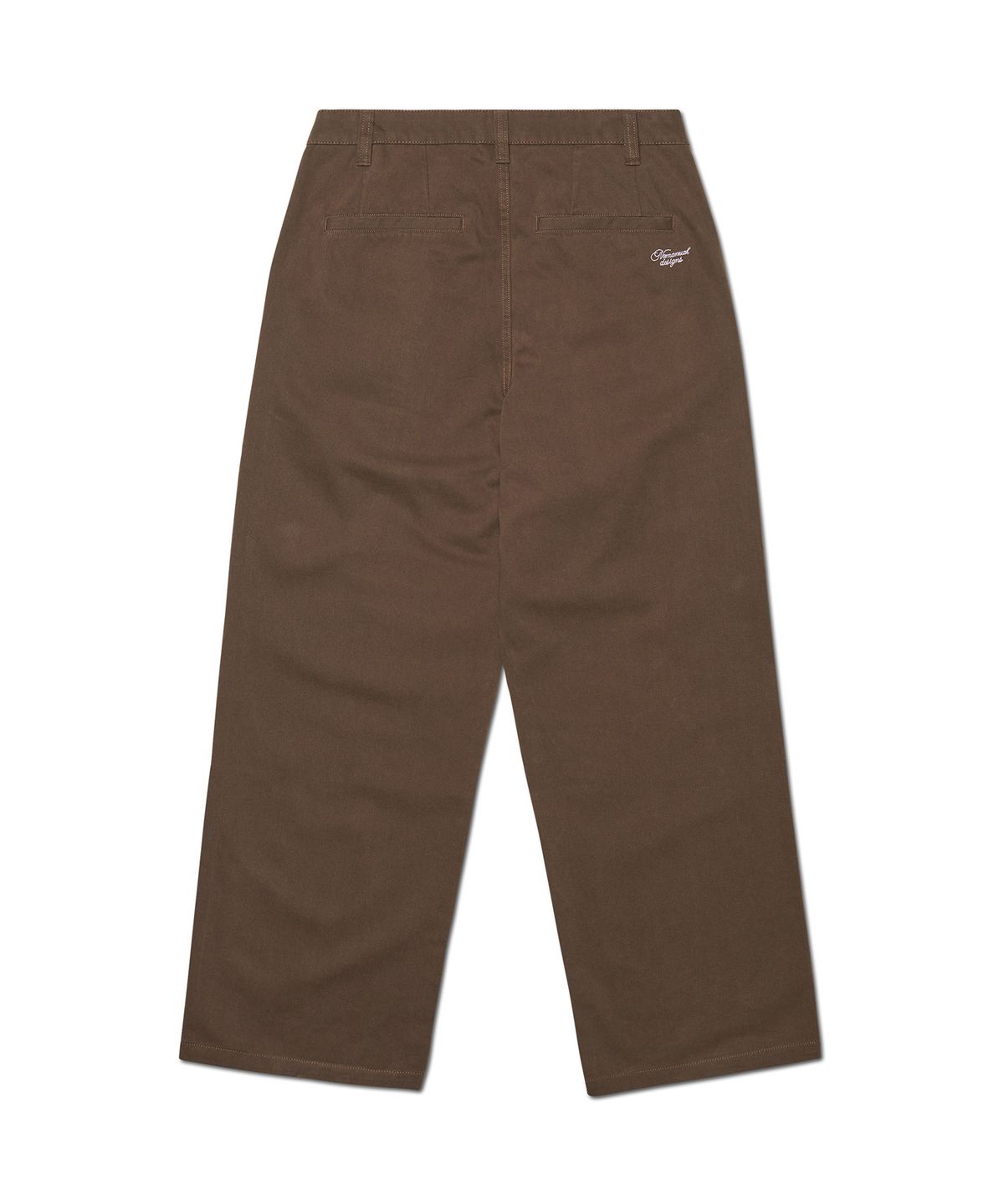 노매뉴얼(NOMANUAL) LOOSE FIT TWO-TUCK PANTS - BROWN