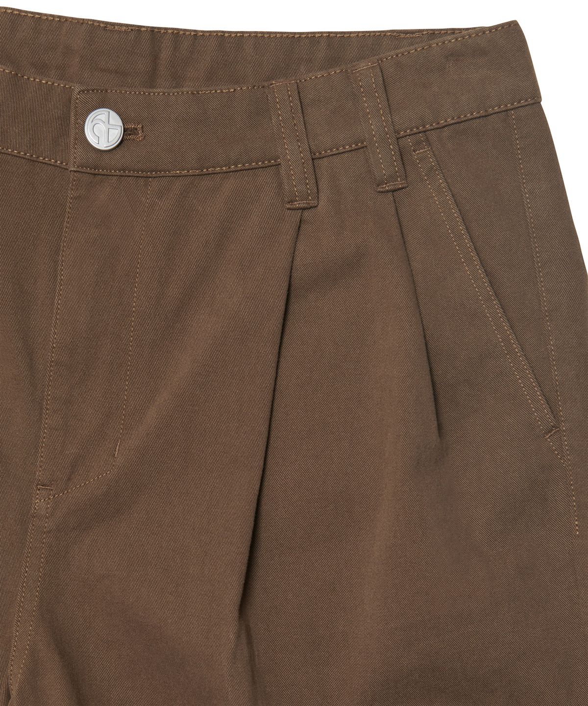 노매뉴얼(NOMANUAL) LOOSE FIT TWO-TUCK PANTS - BROWN