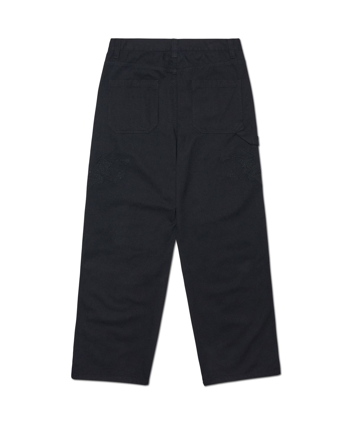 노매뉴얼(NOMANUAL) SIDE GRAPHIC PANTS - BLACK