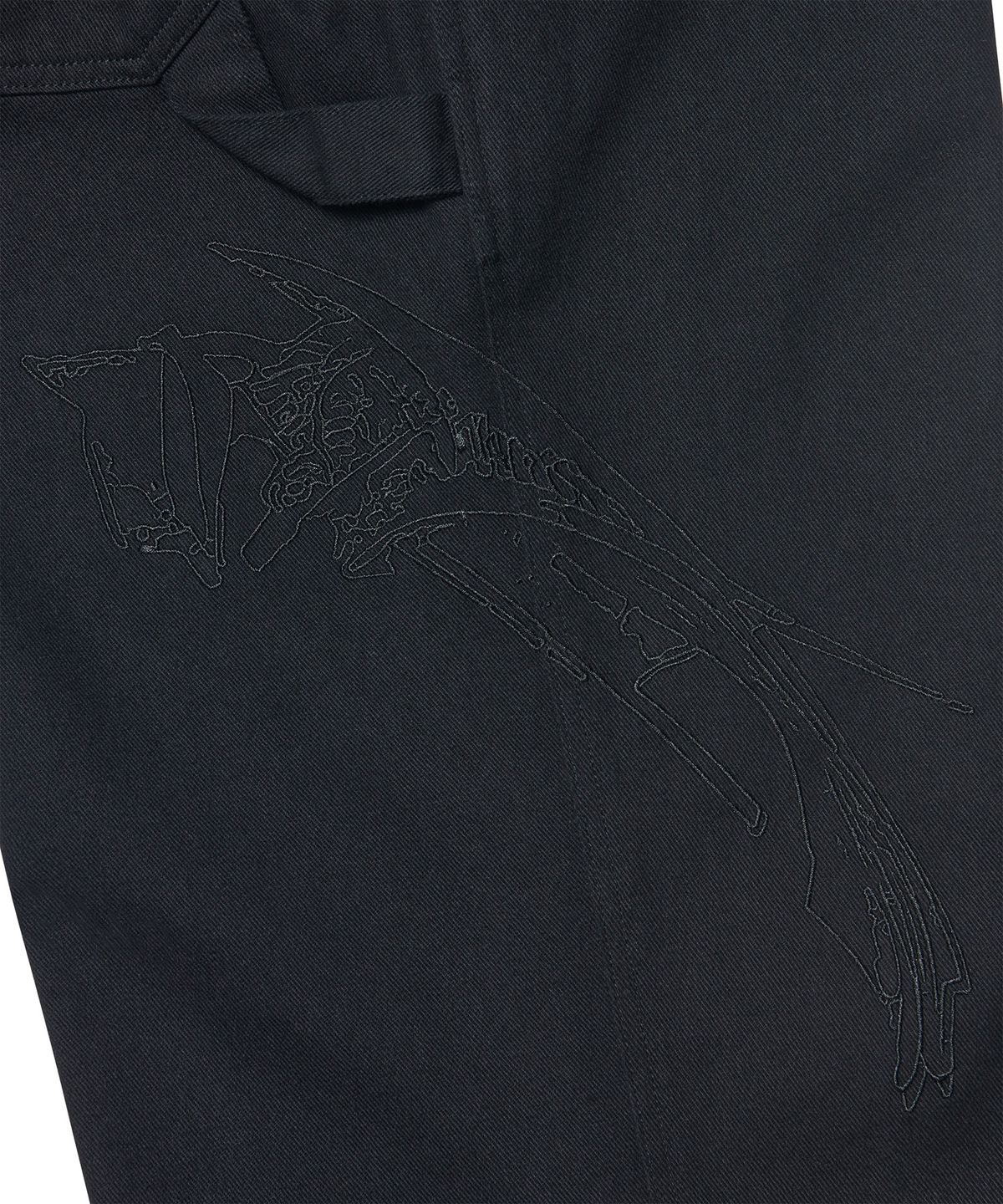 노매뉴얼(NOMANUAL) SIDE GRAPHIC PANTS - BLACK