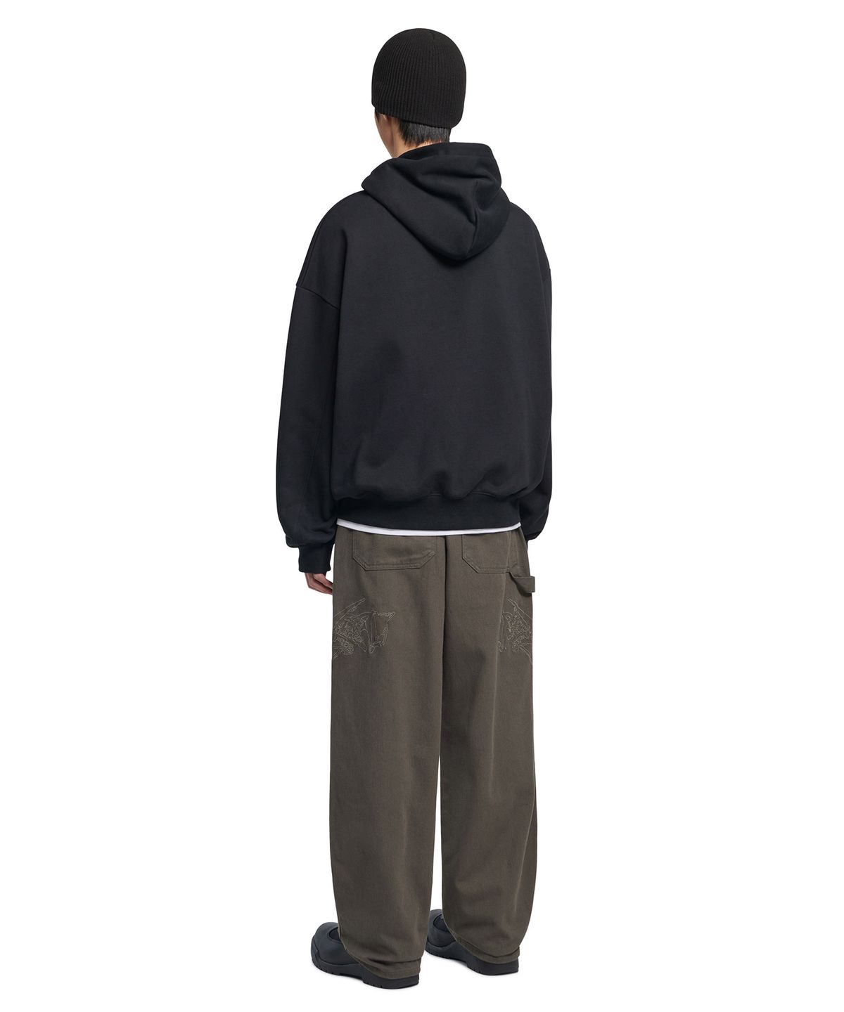 노매뉴얼(NOMANUAL) SIDE GRAPHIC PANTS - CHARCOAL