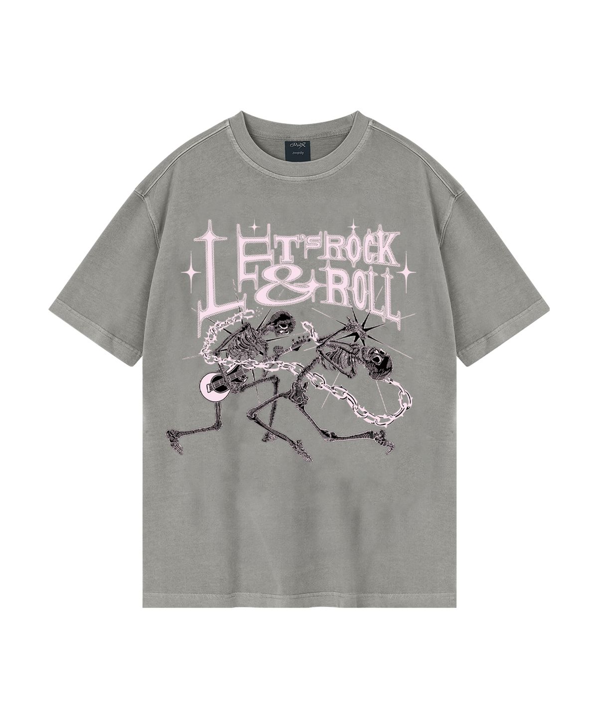 와일드락(WILDROCK) Lets Rock and Roll  피그먼트 오버핏 반팔 티셔츠_7 COL