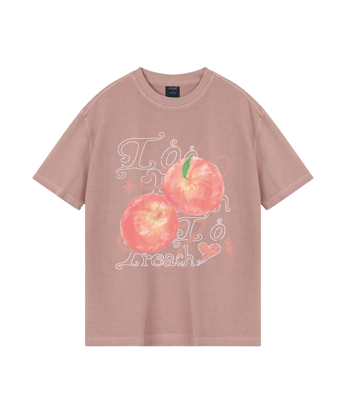 와일드락(WILDROCK) Hollysheesh Too Peach 피그먼트 오버핏 반팔 티셔츠_6 COL (크롭 포함)