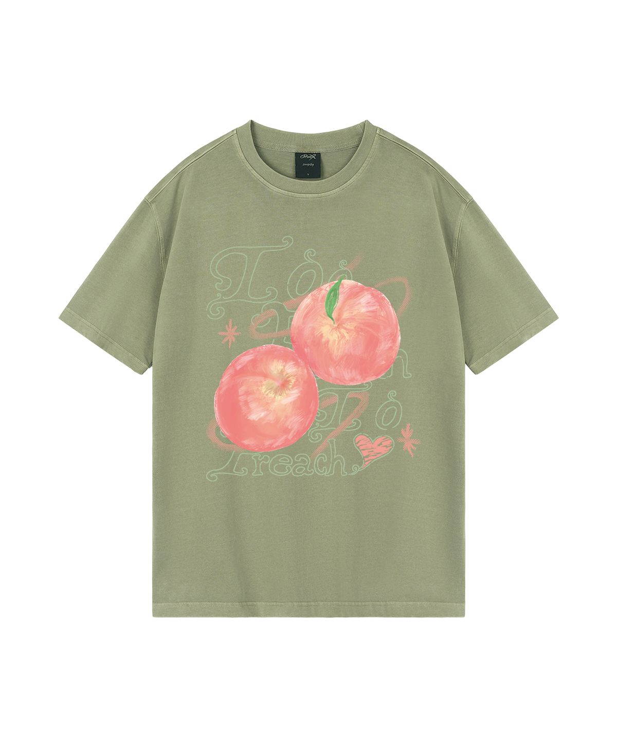 와일드락(WILDROCK) Hollysheesh Too Peach 피그먼트 오버핏 반팔 티셔츠_6 COL (크롭 포함)
