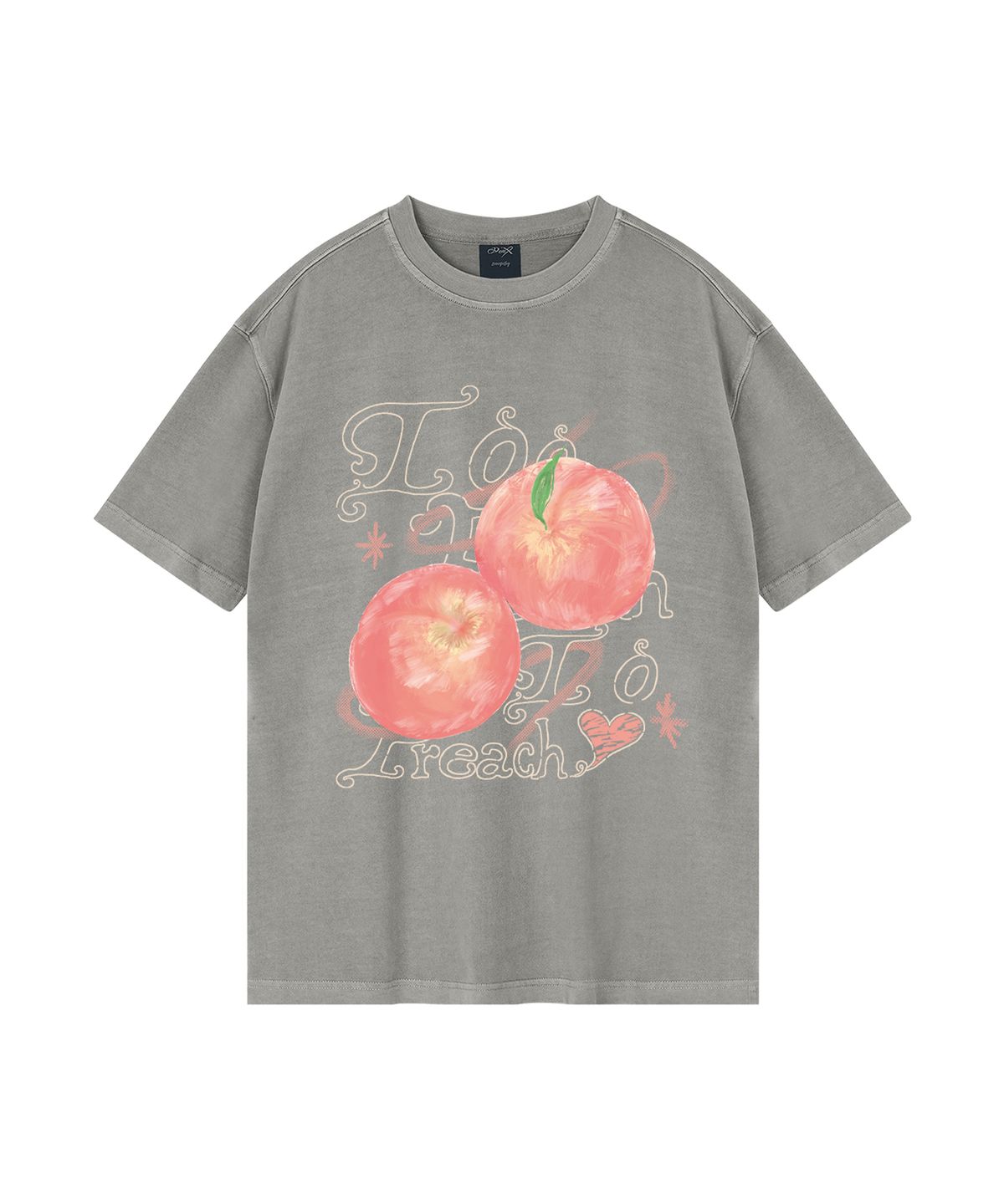 와일드락(WILDROCK) Hollysheesh Too Peach 피그먼트 오버핏 반팔 티셔츠_6 COL (크롭 포함)