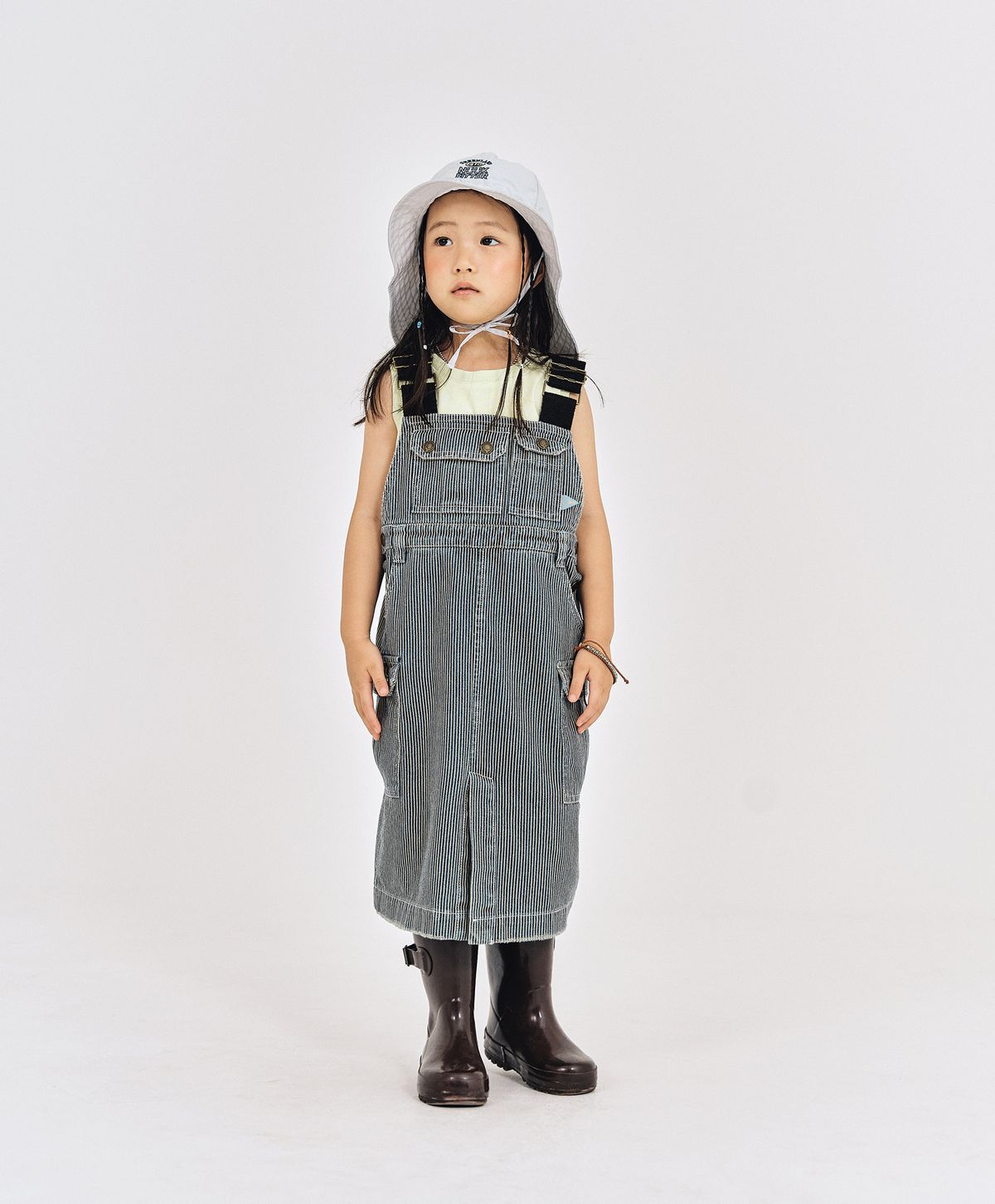 누크피터(NUUKFITTER) DENIM OVERALL ONEPIECE_KIDS [BLUE(STRIPE)]
