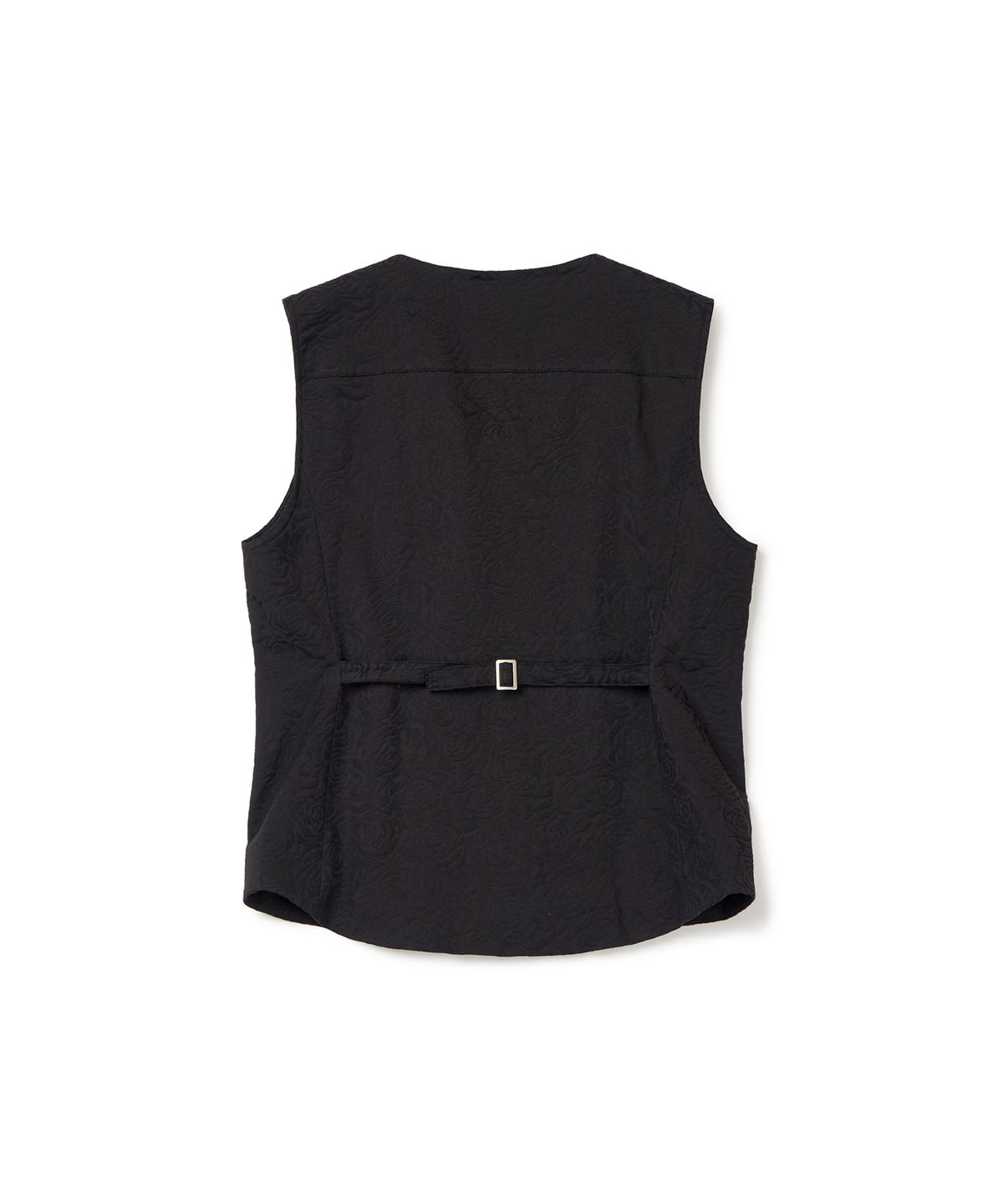 떼마(THEMA) flower jacquard belted vest_woman (black)