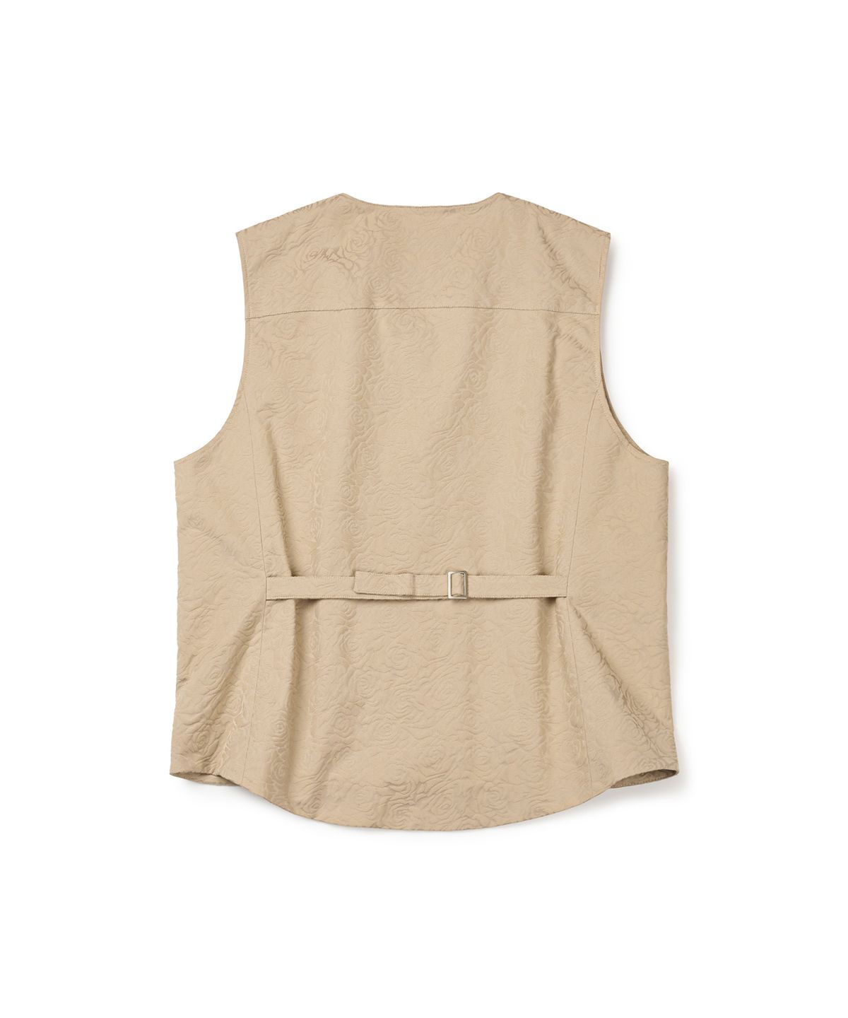 떼마(THEMA) flower jacquard belted vest_man (beige)
