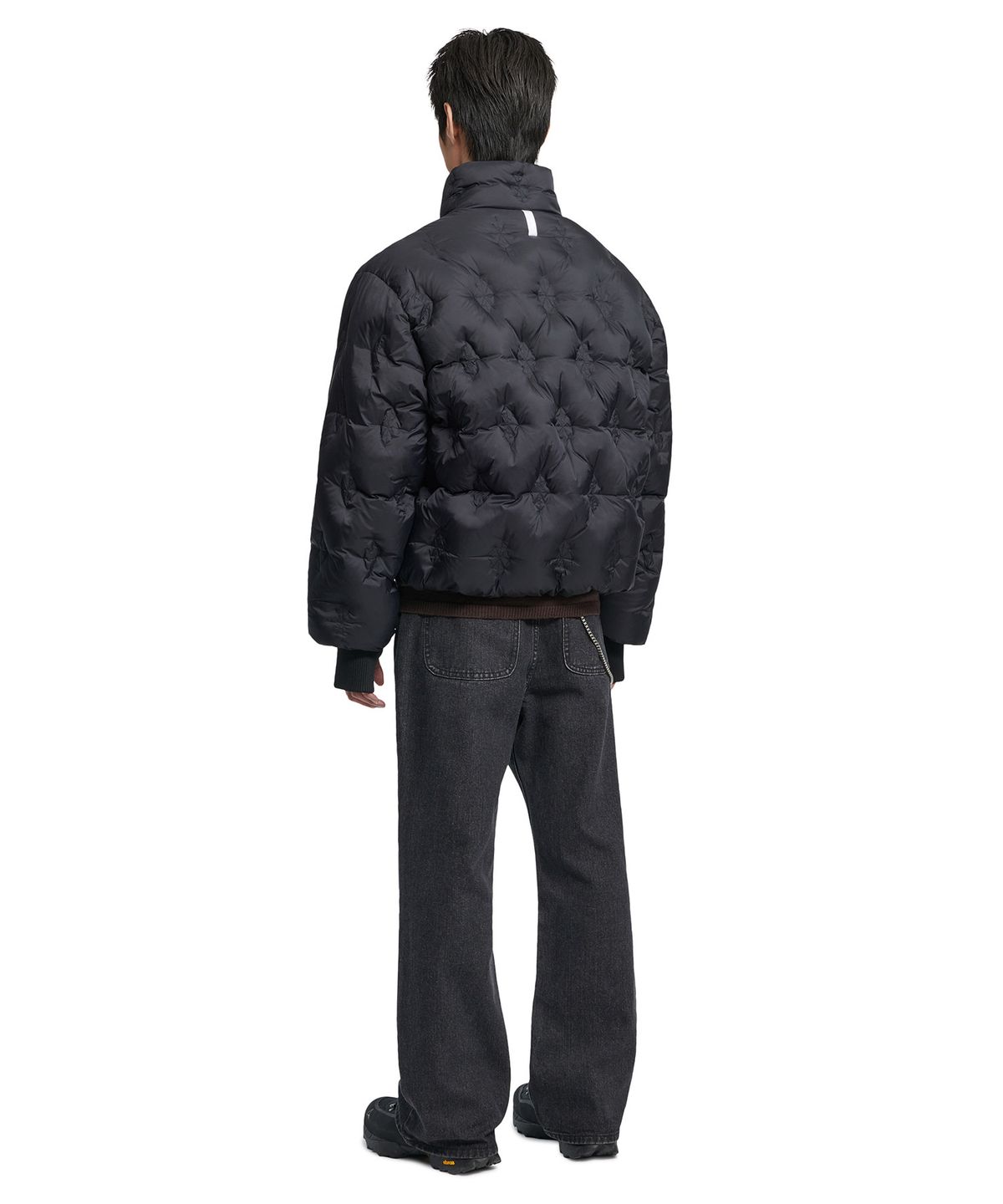 노매뉴얼(NOMANUAL) SOFT FLARE DENIM PANTS - WASHED BLACK
