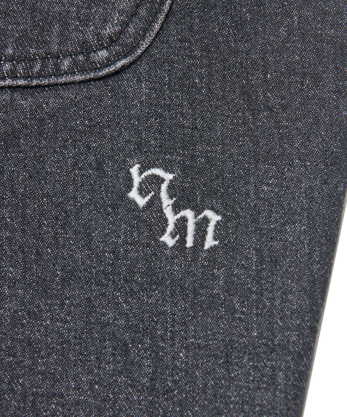 노매뉴얼(NOMANUAL) SOFT FLARE DENIM PANTS - WASHED BLACK