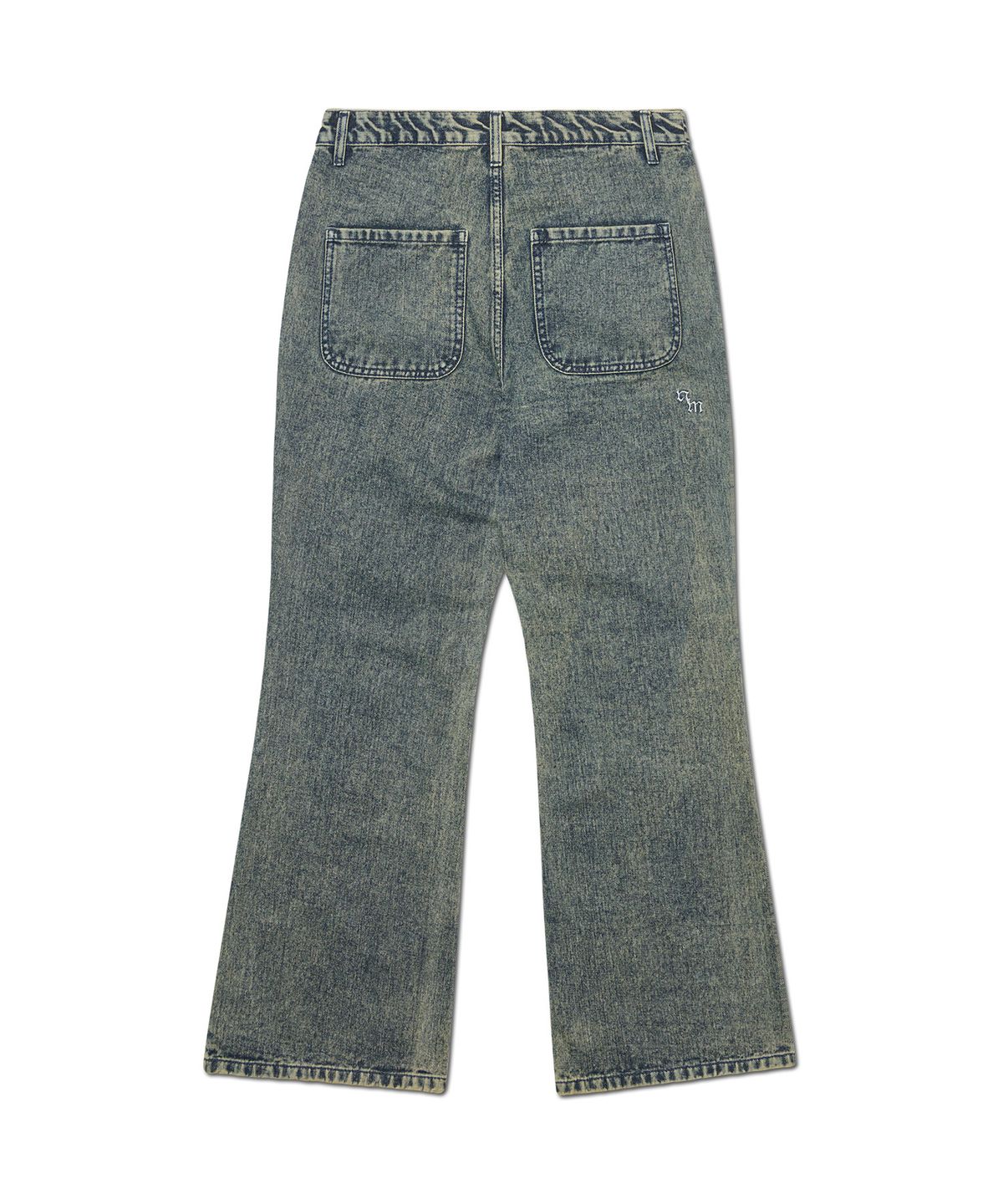 노매뉴얼(NOMANUAL) SOFT FLARE DENIM PANTS - WASHED BLUE
