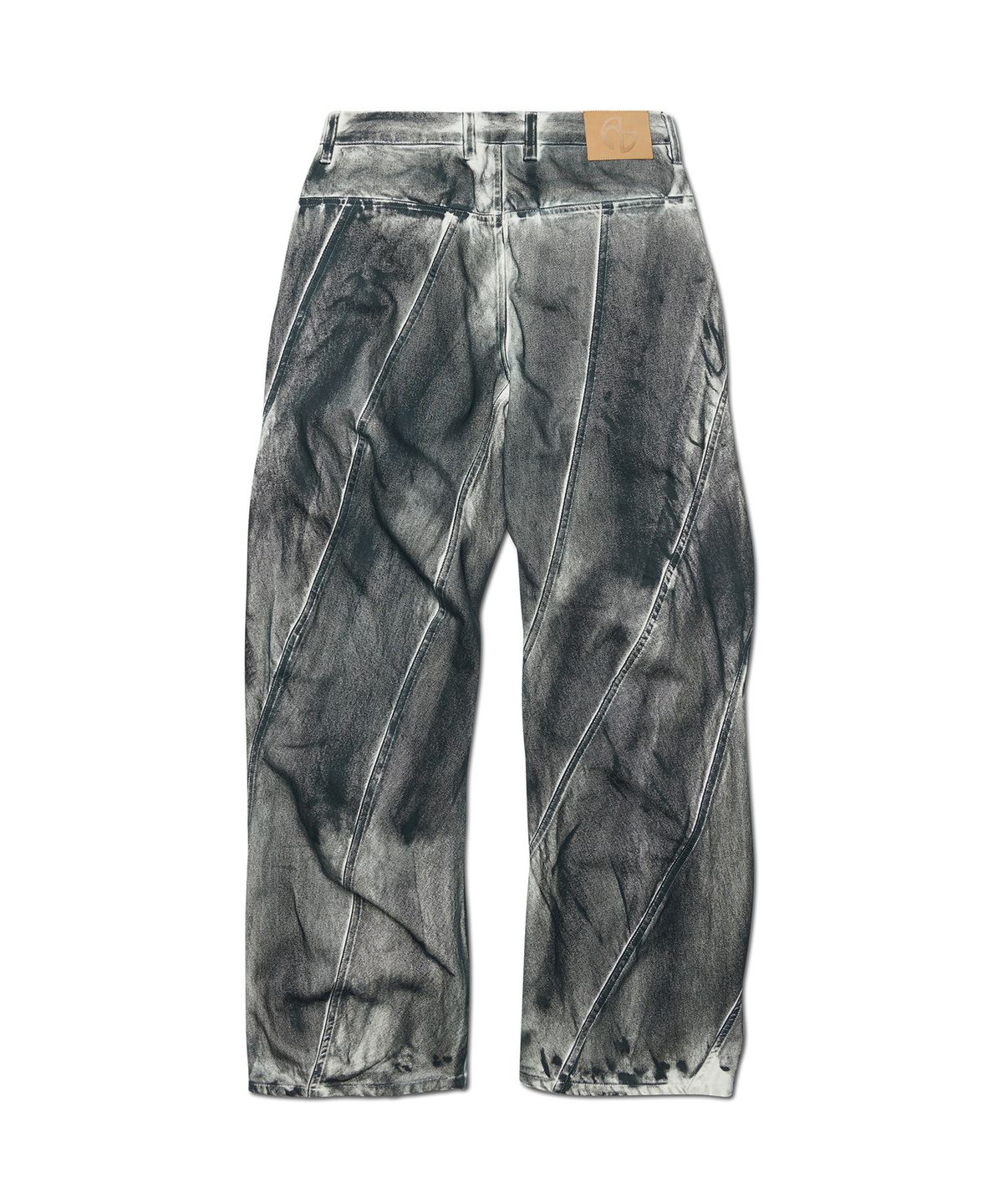 노매뉴얼(NOMANUAL) STAINED D.L DENIM PANTS - STAINED WHITE