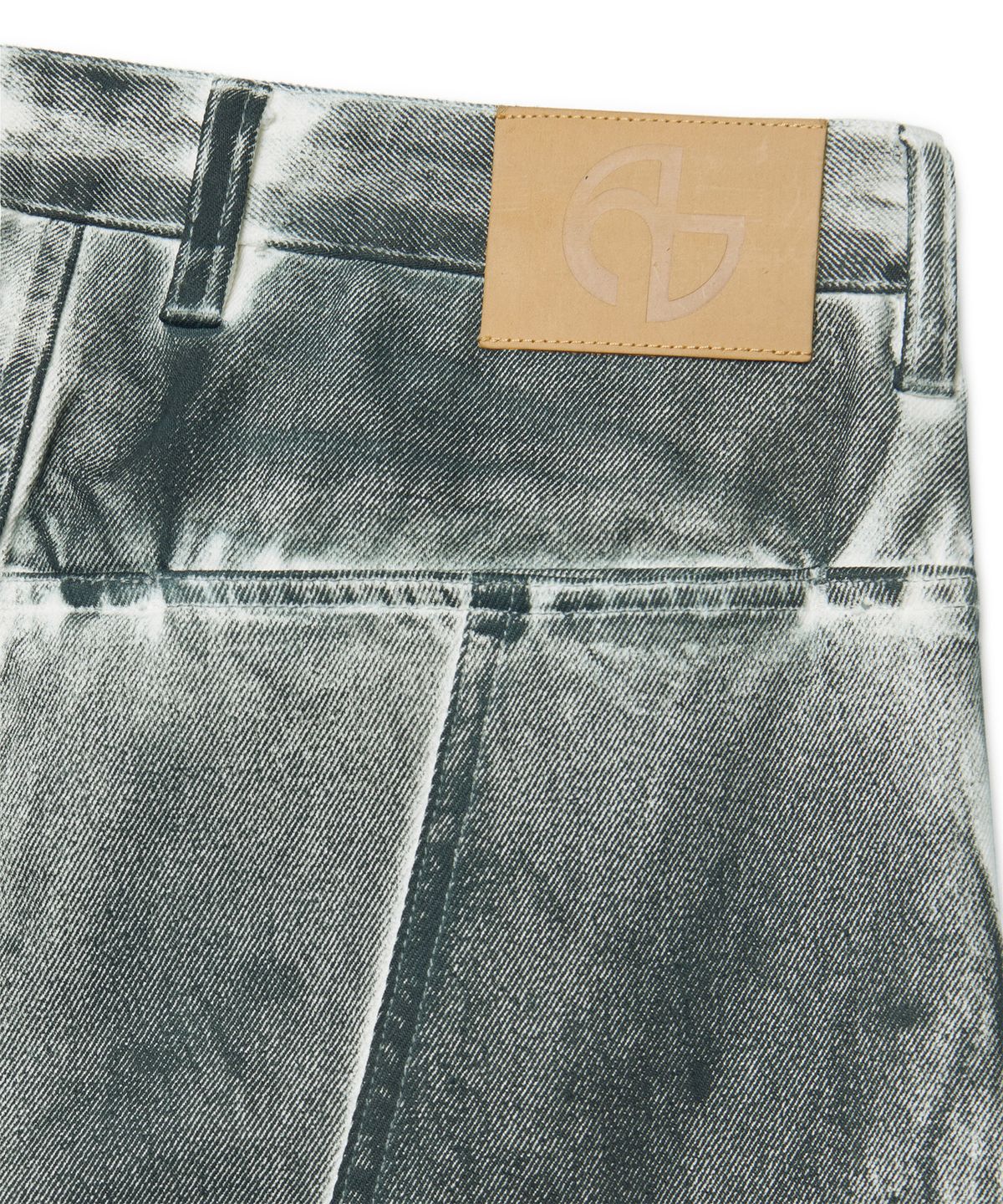 노매뉴얼(NOMANUAL) STAINED D.L DENIM PANTS - STAINED WHITE