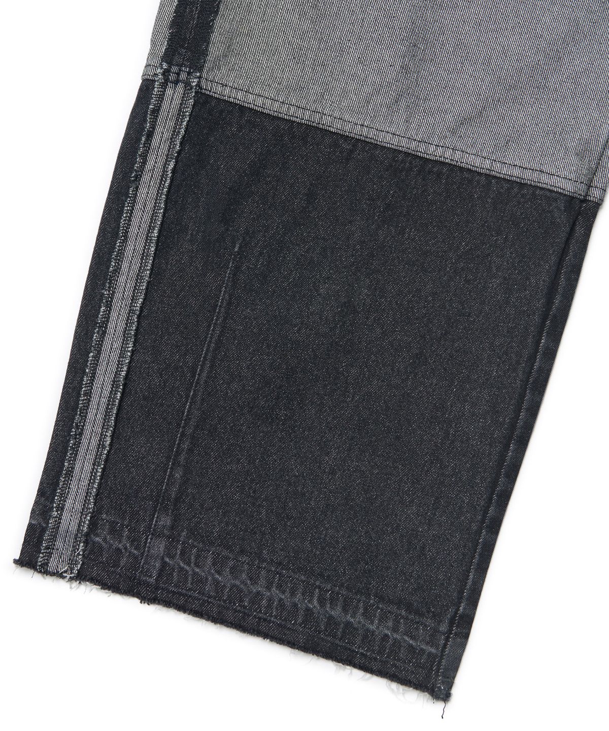 노매뉴얼(NOMANUAL) REVERSED CARPENTER DENIM PANTS - WASHED BLACK