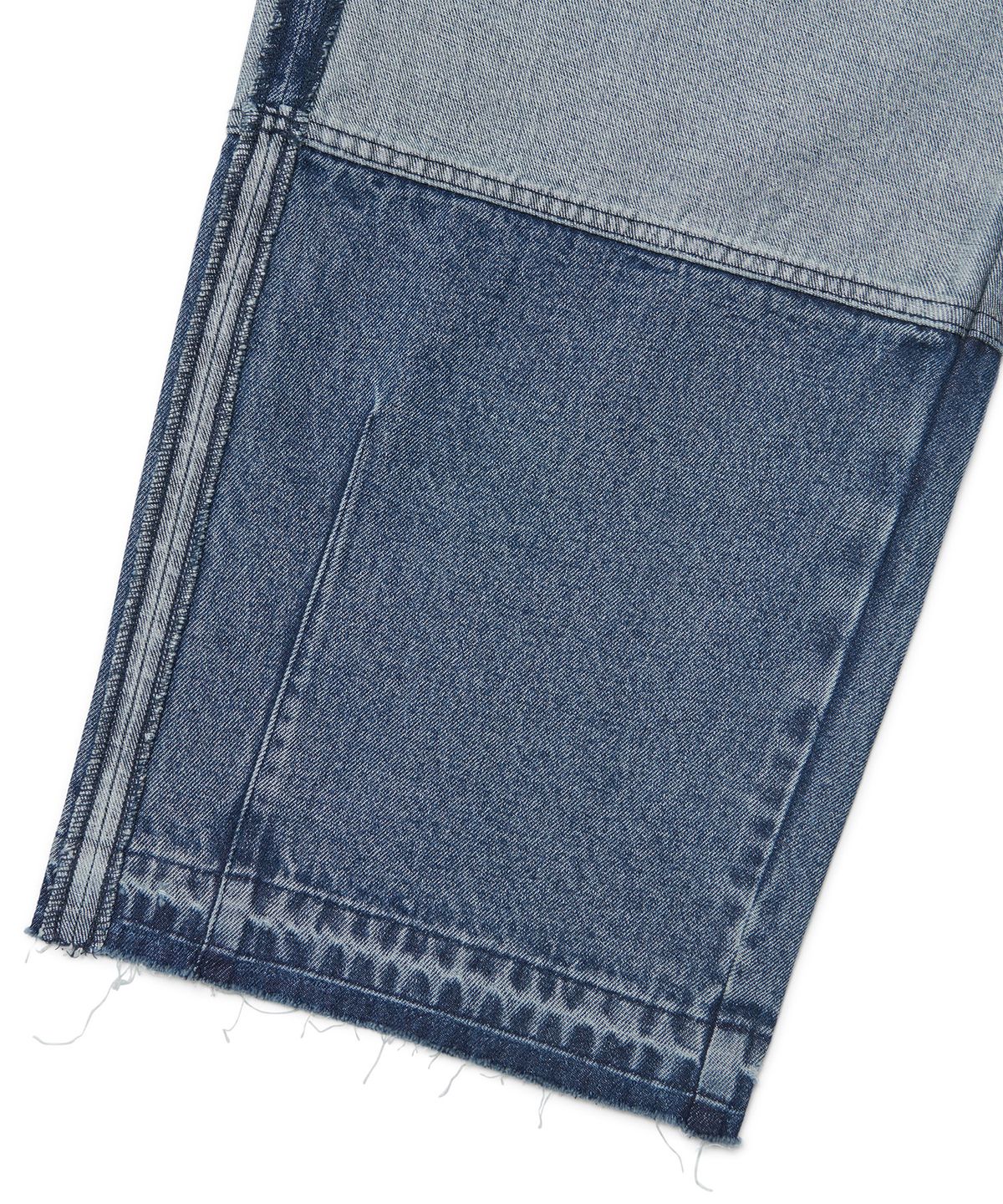 노매뉴얼(NOMANUAL) REVERSED CARPENTER DENIM PANTS - WASHED NAVY