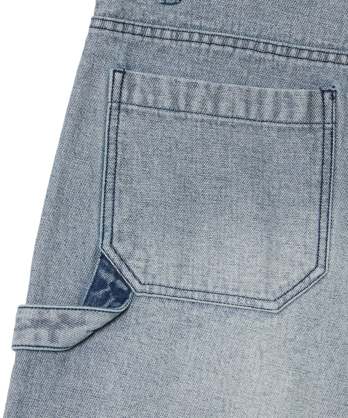 노매뉴얼(NOMANUAL) REVERSED CARPENTER DENIM PANTS - WASHED NAVY