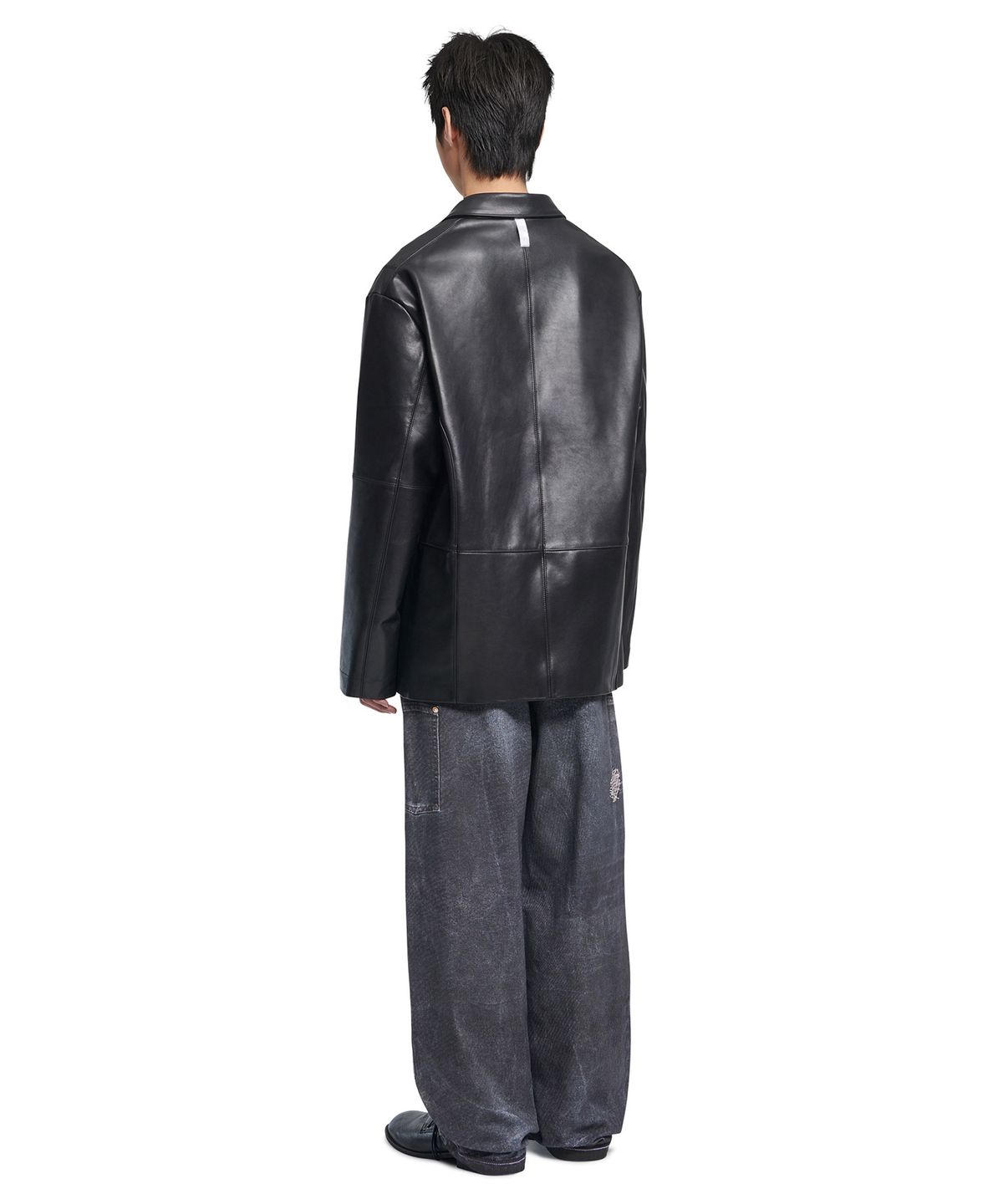 노매뉴얼(NOMANUAL) PRINTED DOUBLE KNEE PANTS - BLACK