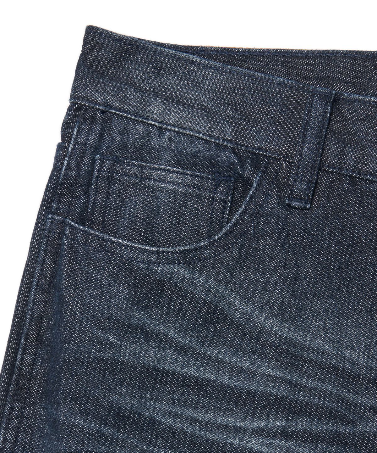노매뉴얼(NOMANUAL) DESTROYED LAYER DENIM PANTS - WASHED NAVY