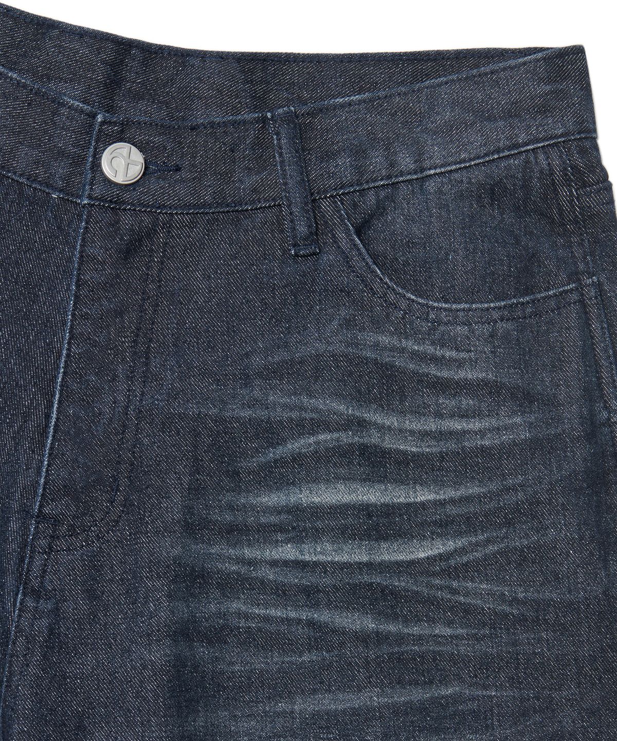 노매뉴얼(NOMANUAL) DESTROYED LAYER DENIM PANTS - WASHED NAVY