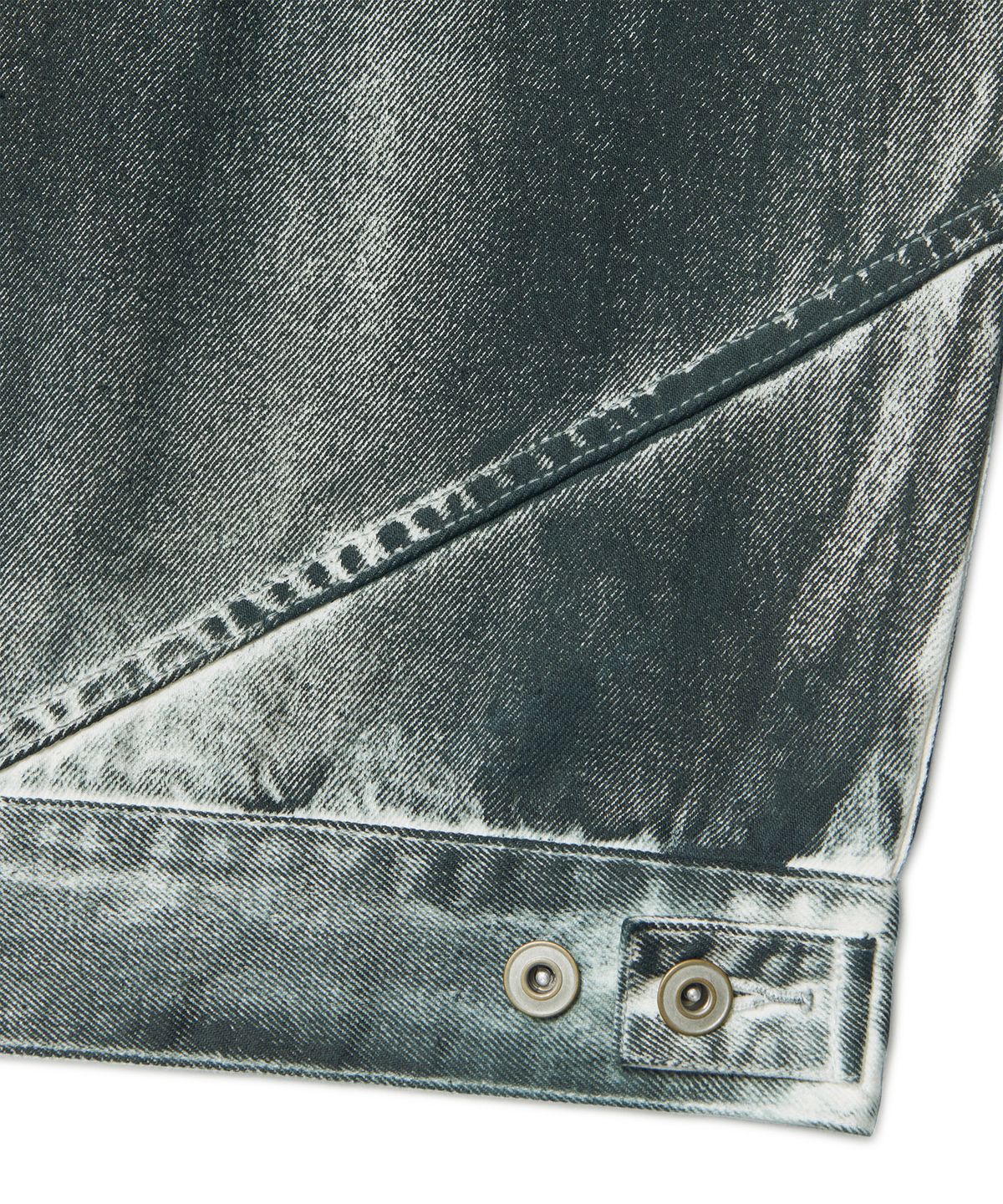 노매뉴얼(NOMANUAL) STAINED D.L DENIM TRUCKER JACKET - STAINED WHITE