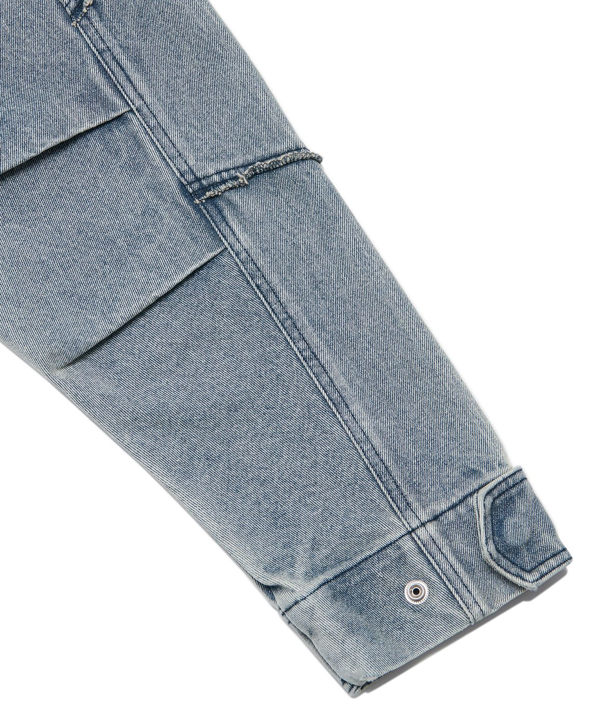 노매뉴얼(NOMANUAL) R.C DENIM BDU JACKET - WASHED BLUE