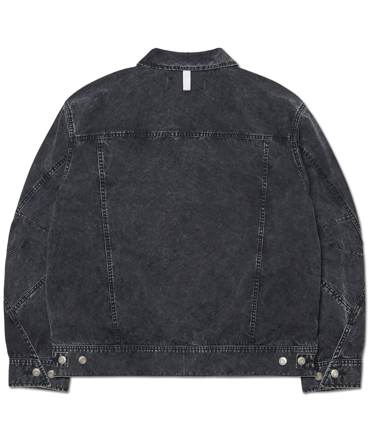 노매뉴얼(NOMANUAL) SLASH TRUCKER JACKET - WASHED BLACK