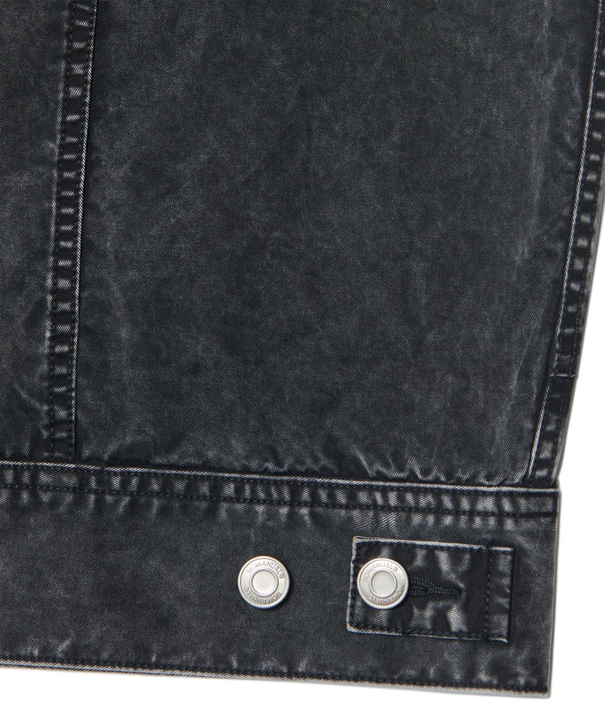 노매뉴얼(NOMANUAL) SLASH TRUCKER JACKET - WASHED BLACK