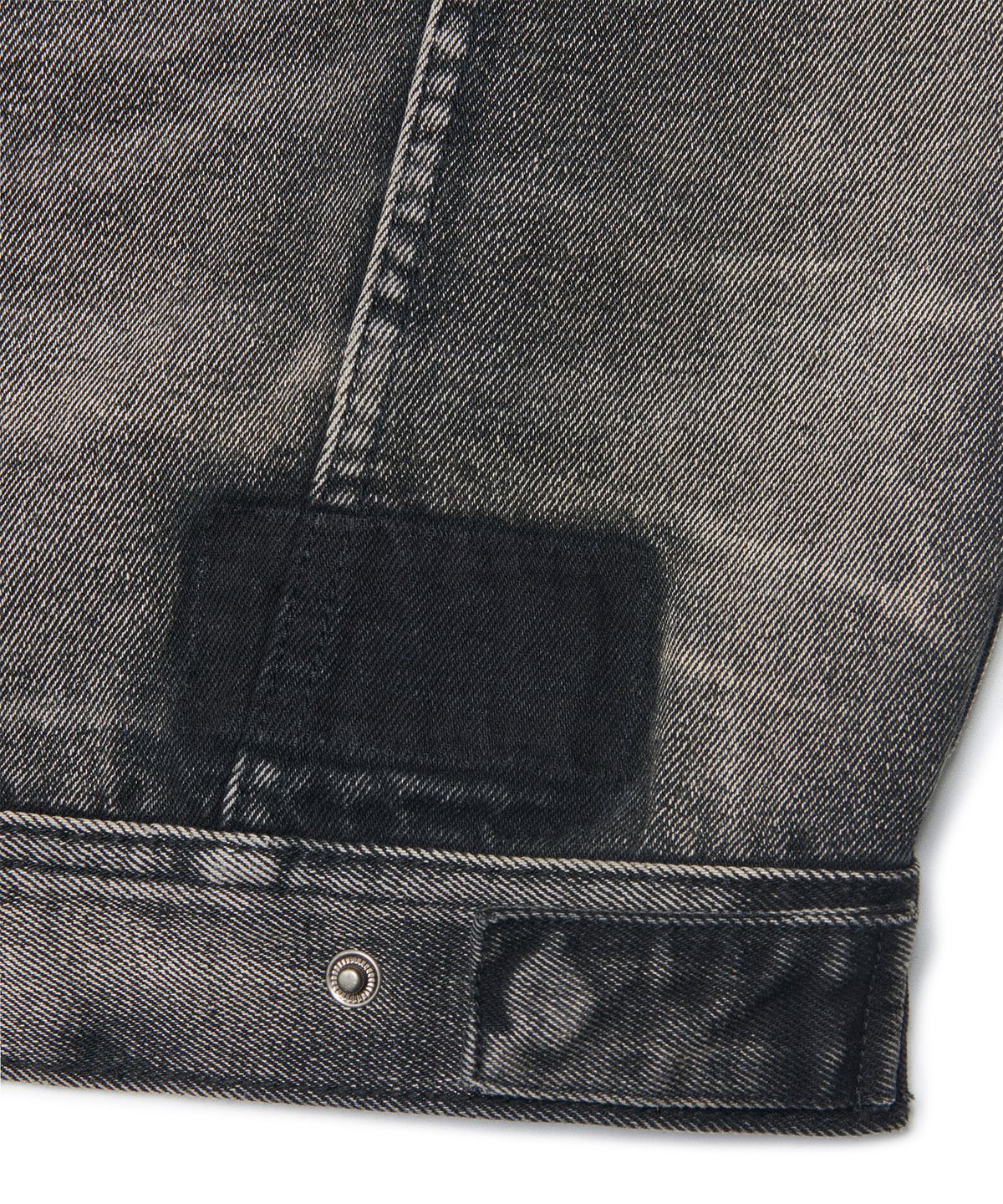 노매뉴얼(NOMANUAL) WASHED DENIM TRUCKER JACKET - WASHED BLACK