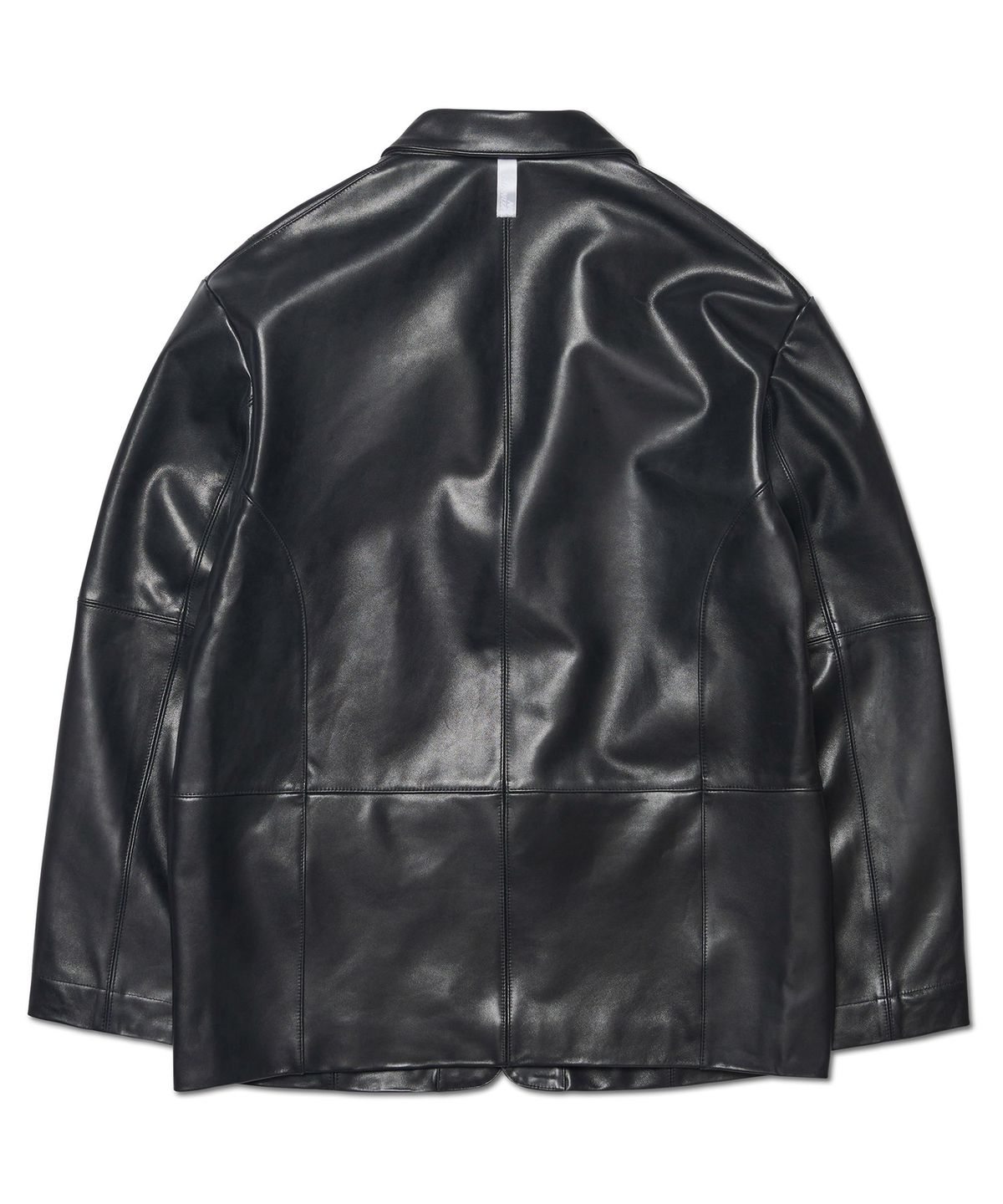 노매뉴얼(NOMANUAL) NM LEATHER BLAZER - BLACK