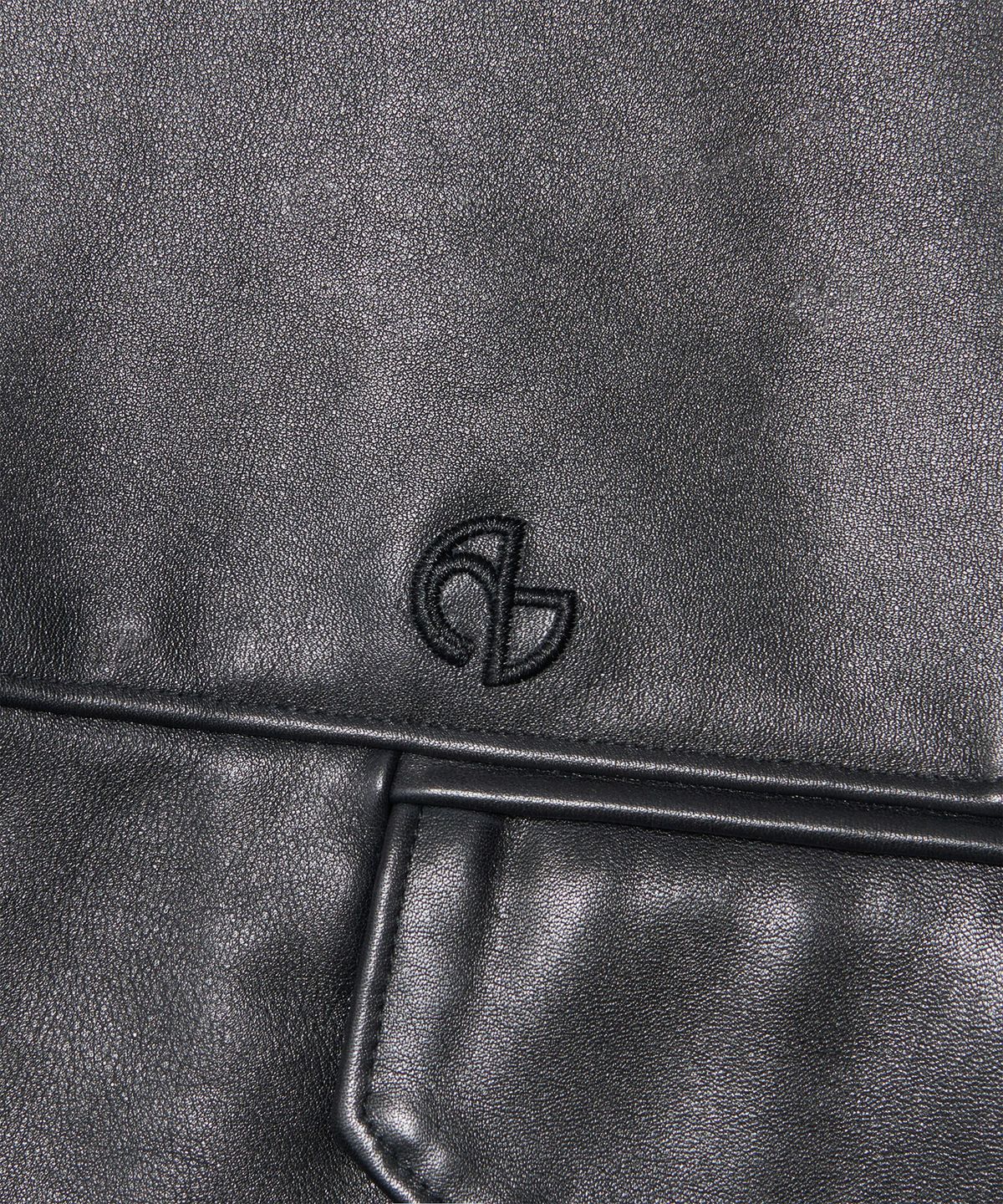 노매뉴얼(NOMANUAL) NM LEATHER BLAZER - BLACK