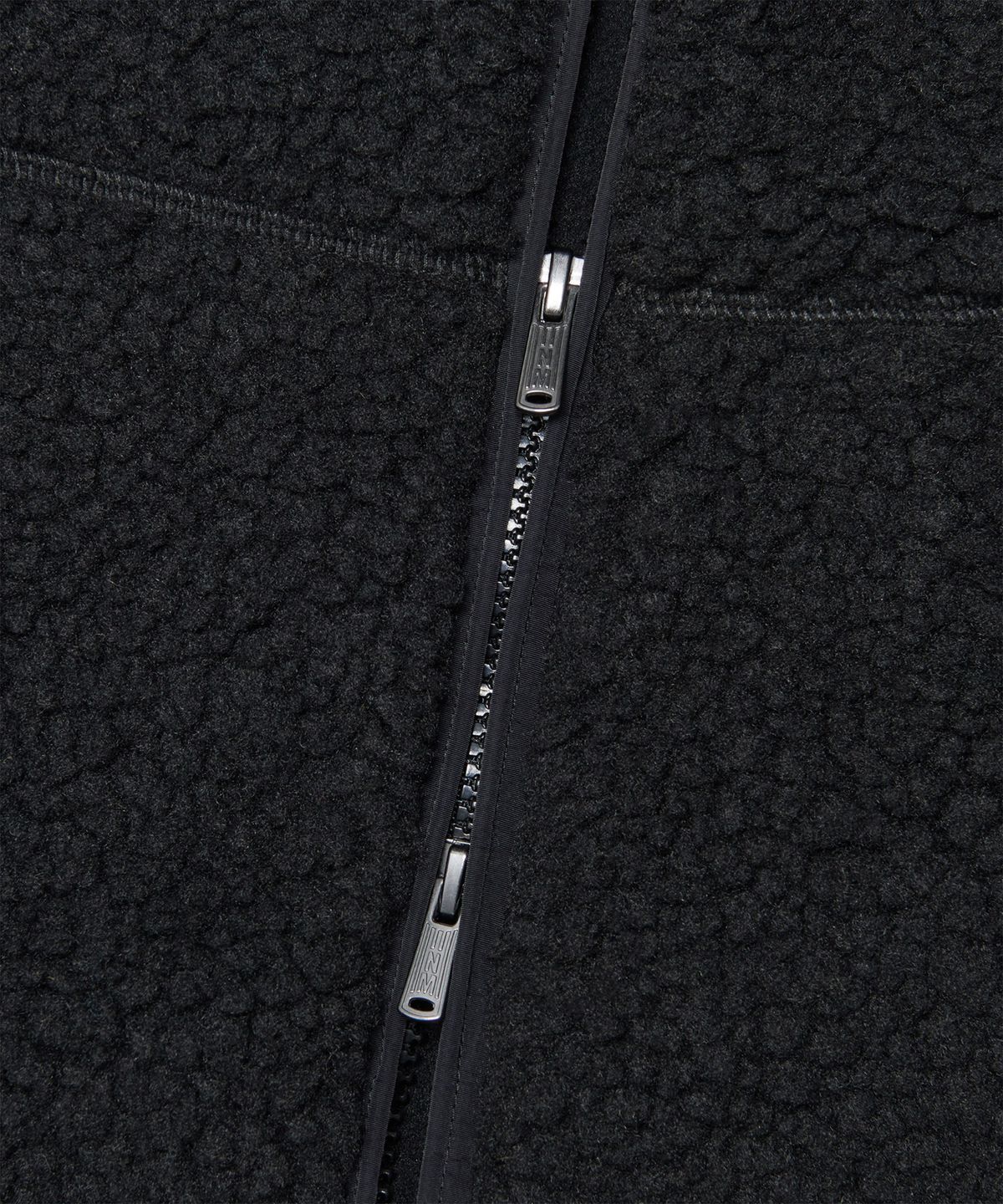 노매뉴얼(NOMANUAL) TRACE SHERPA FLEECE JACKET - BLACK