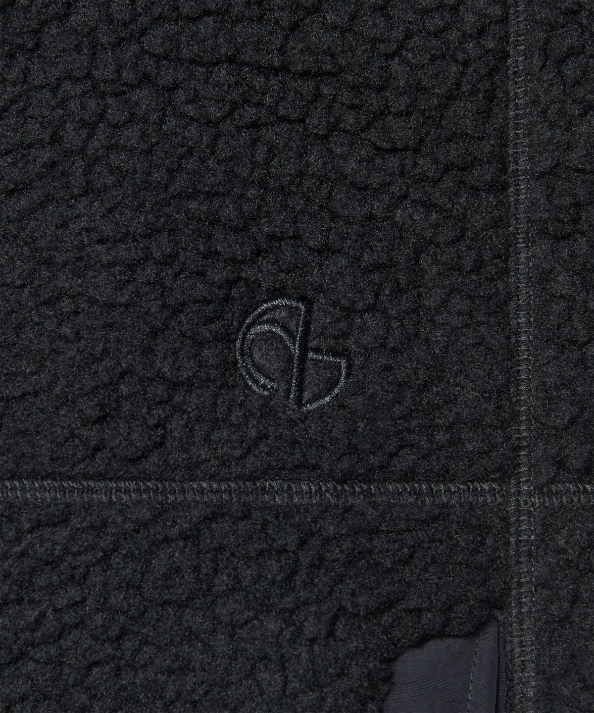 노매뉴얼(NOMANUAL) TRACE SHERPA FLEECE JACKET - BLACK