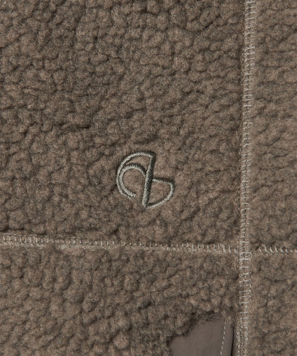 노매뉴얼(NOMANUAL) TRACE SHERPA FLEECE JACKET - KHAKI GRAY