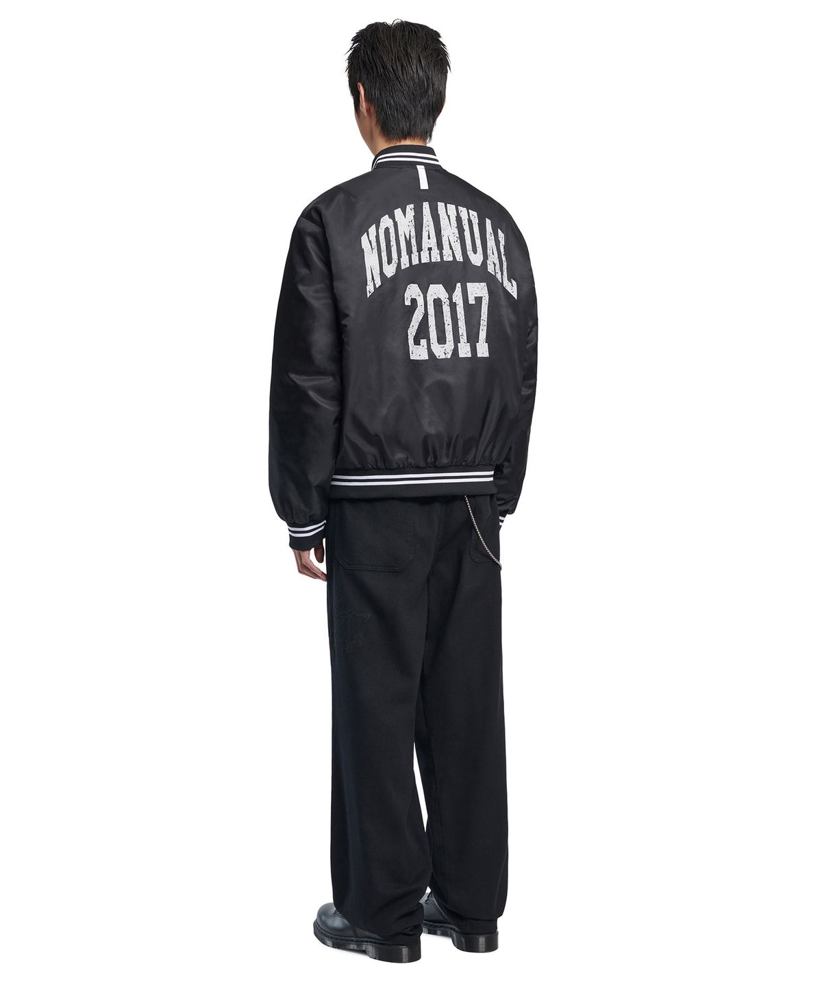 노매뉴얼(NOMANUAL) C.A THINSULATE STADIUM JACKET - BLACK