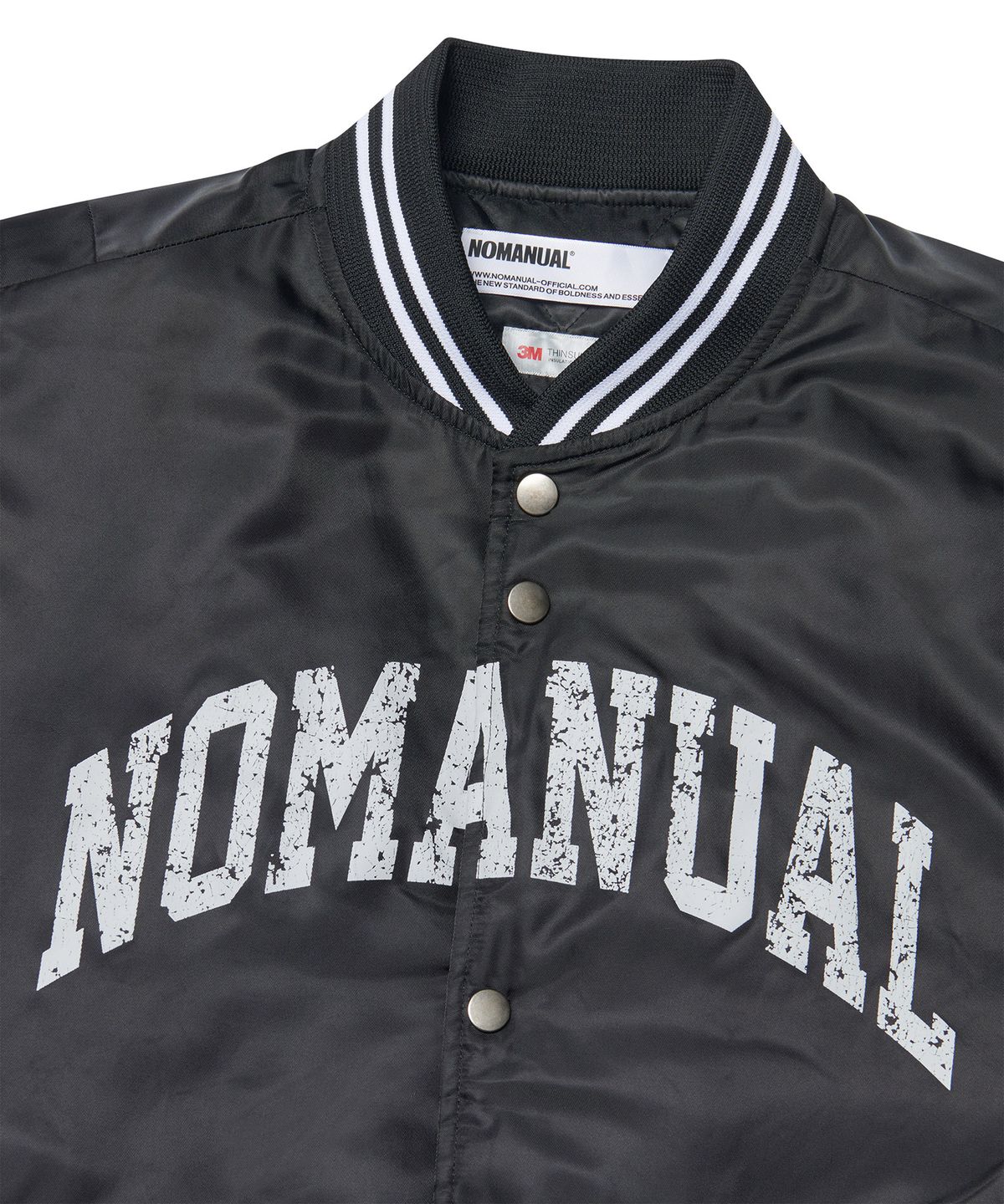 노매뉴얼(NOMANUAL) C.A THINSULATE STADIUM JACKET - BLACK